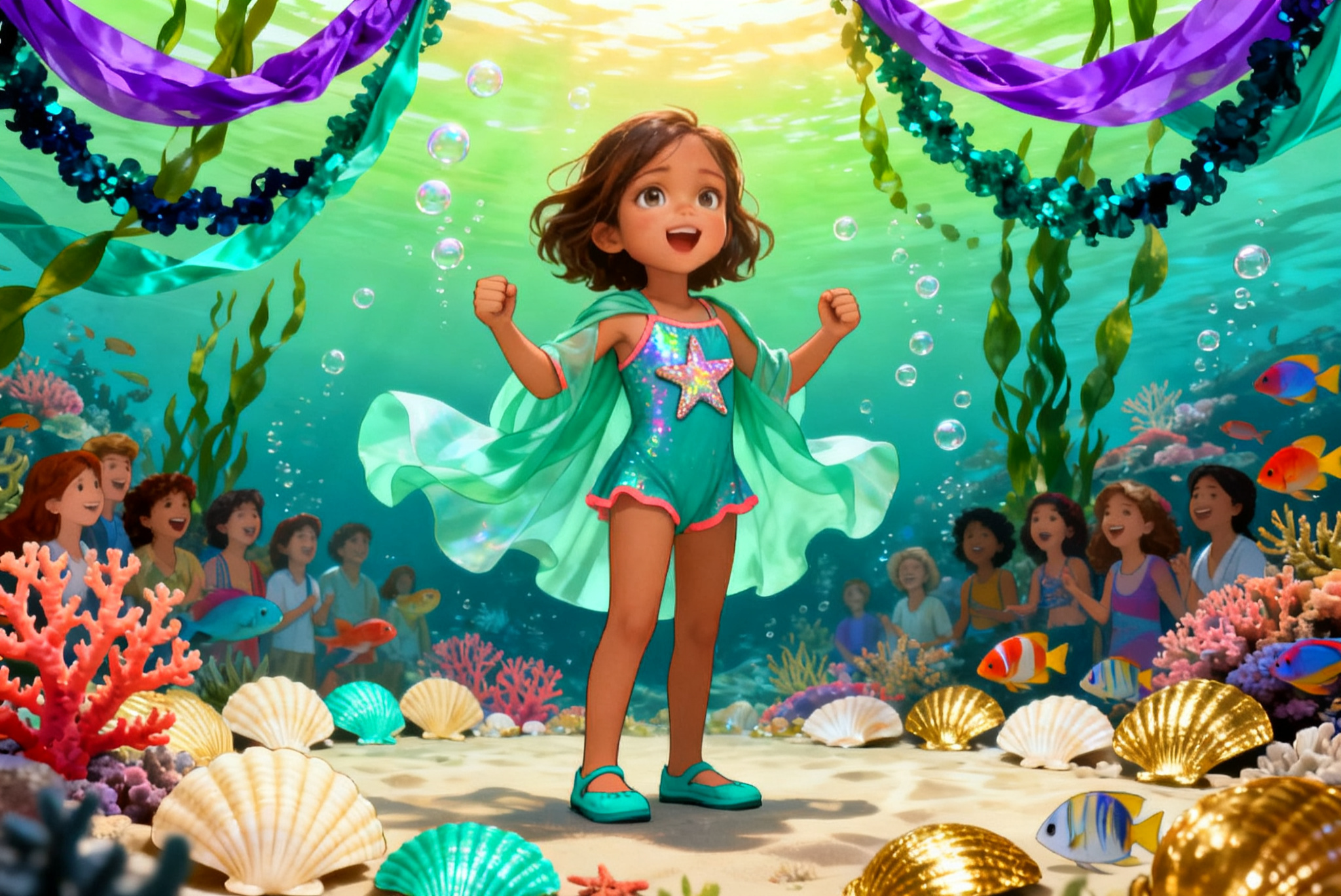 Aahana's Underwater Festival — illustration for page 7