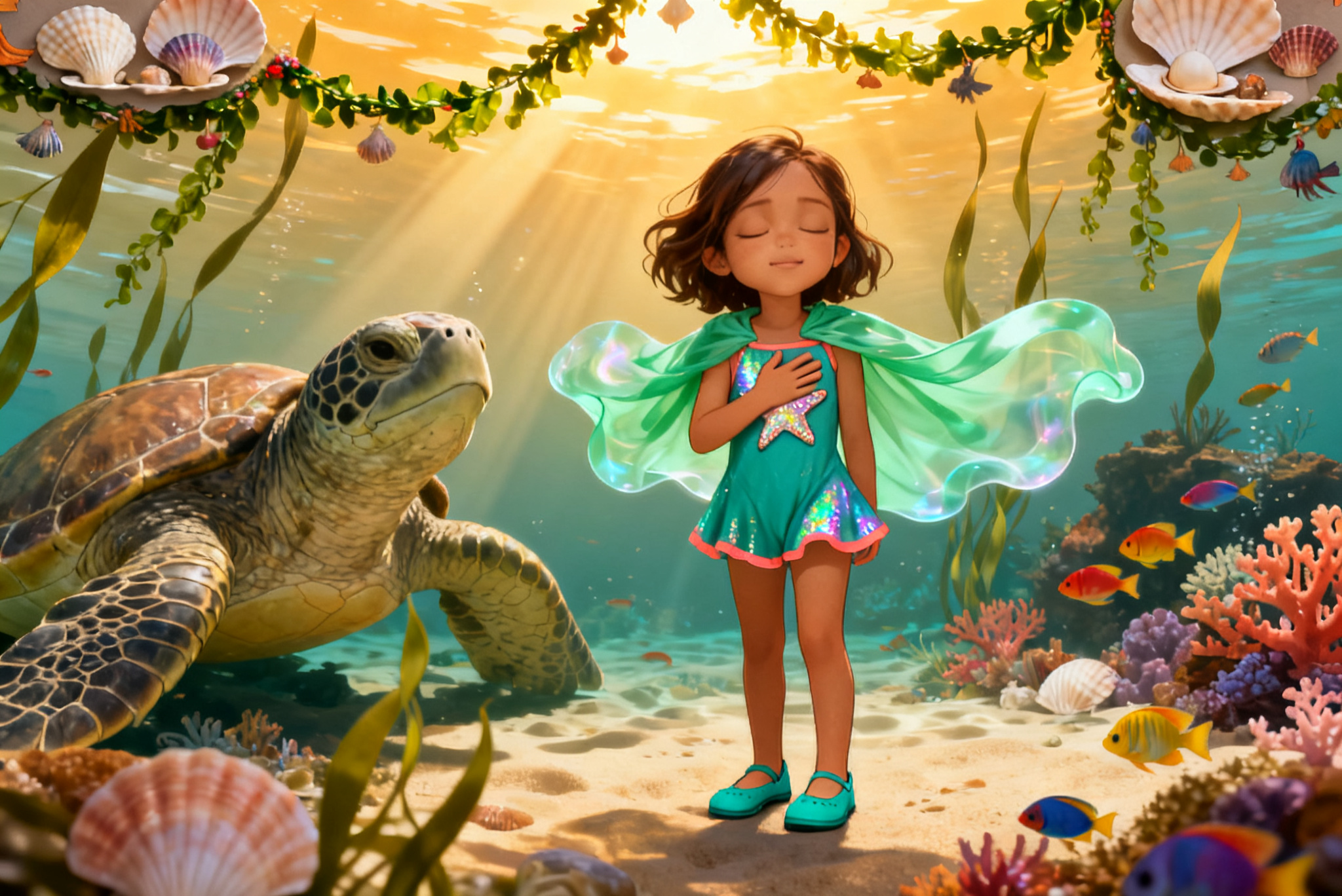 Aahana's Underwater Festival — illustration for page 8