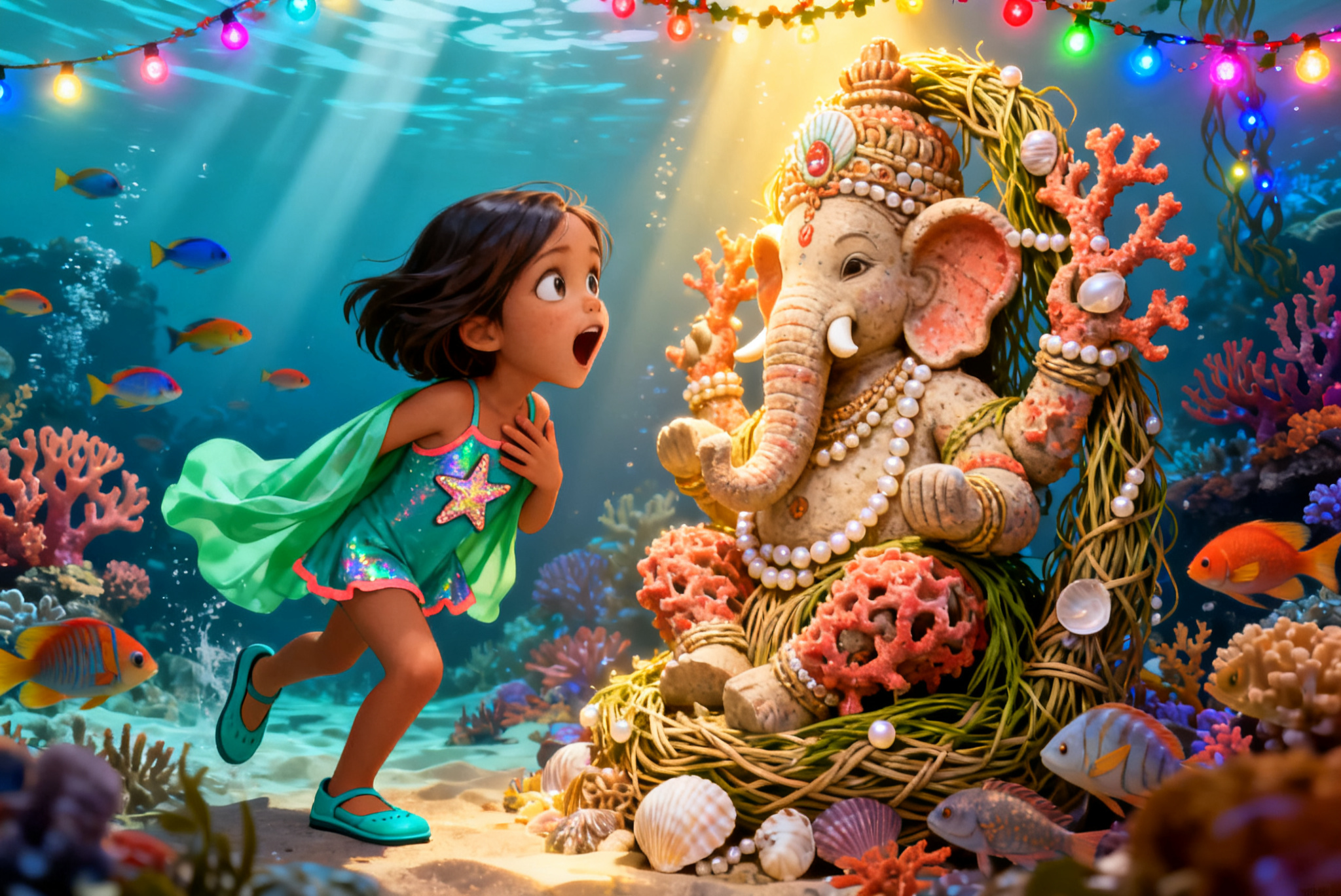 Aahana's Underwater Festival — illustration for page 10