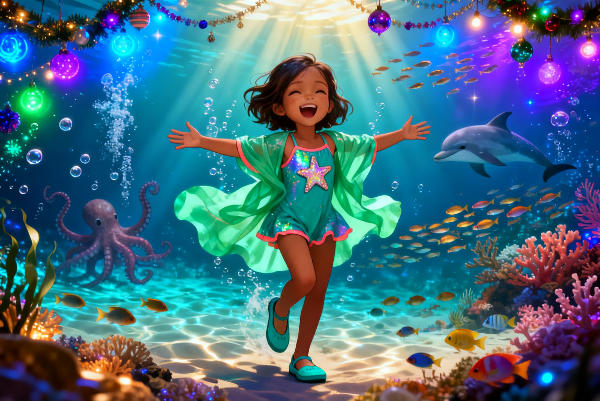 Aahana's Underwater Festival — illustration for page 11