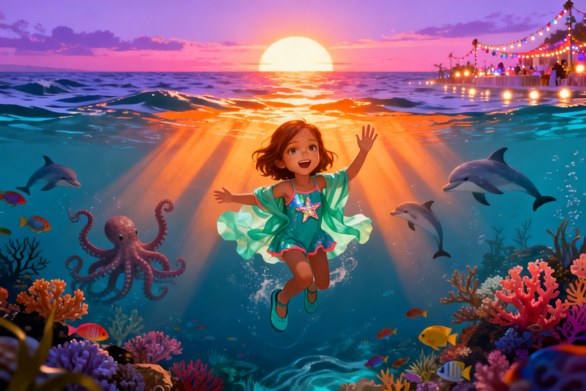 Aahana's Underwater Festival — illustration for page 12