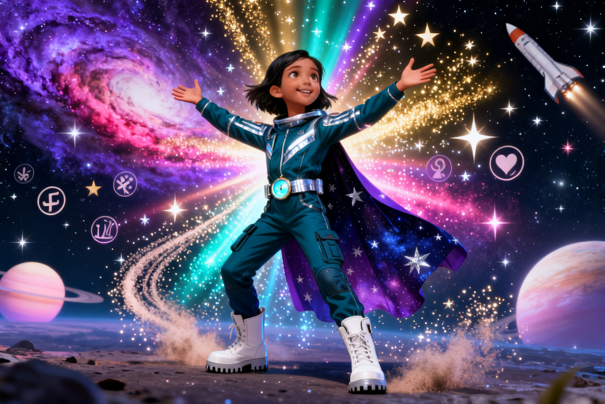 Shreya's Stellar Adventure — illustration for page 12