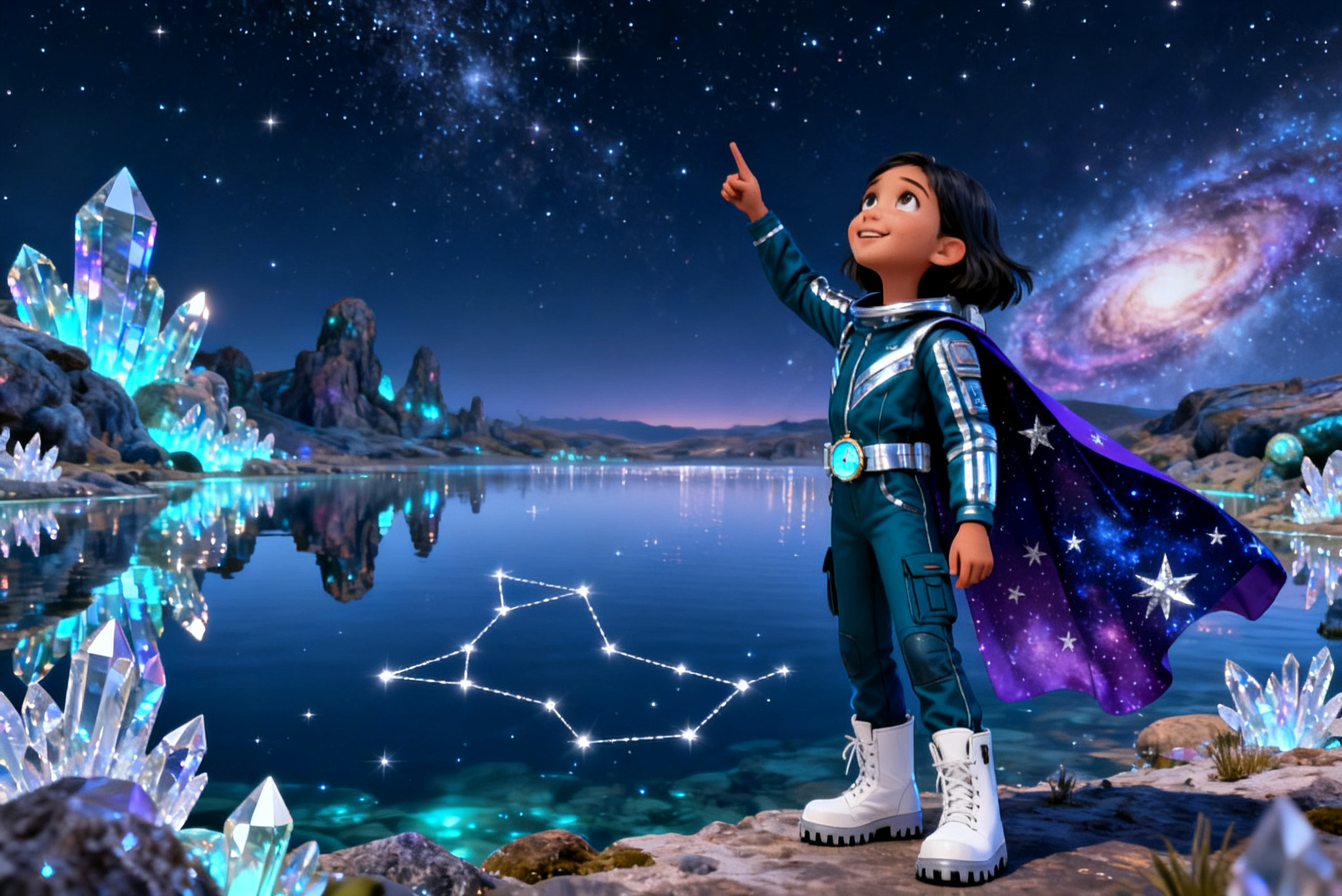 Shreya's Stellar Adventure — illustration for page 7