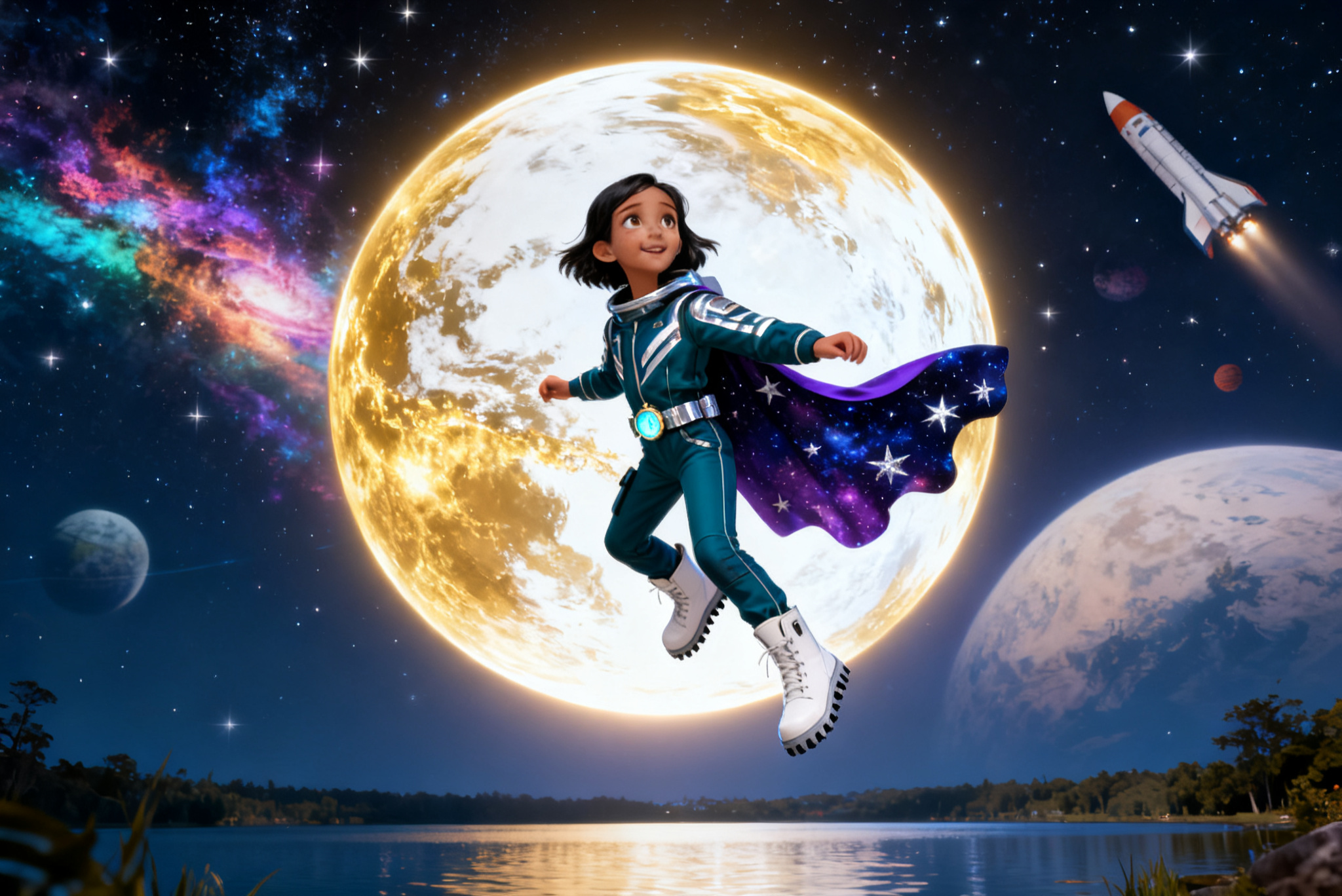 Shreya's Stellar Adventure — illustration for page 8