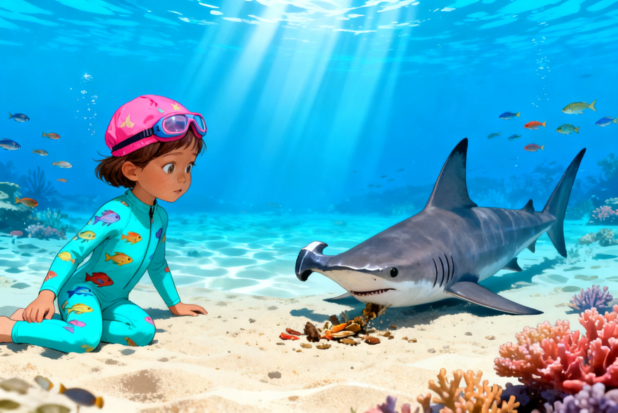 Aahana and the Hammerhead's Secret — illustration for page 8