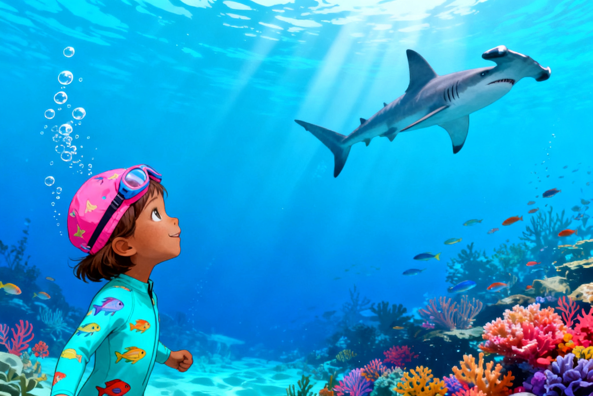 Aahana and the Hammerhead's Secret — illustration for page 9