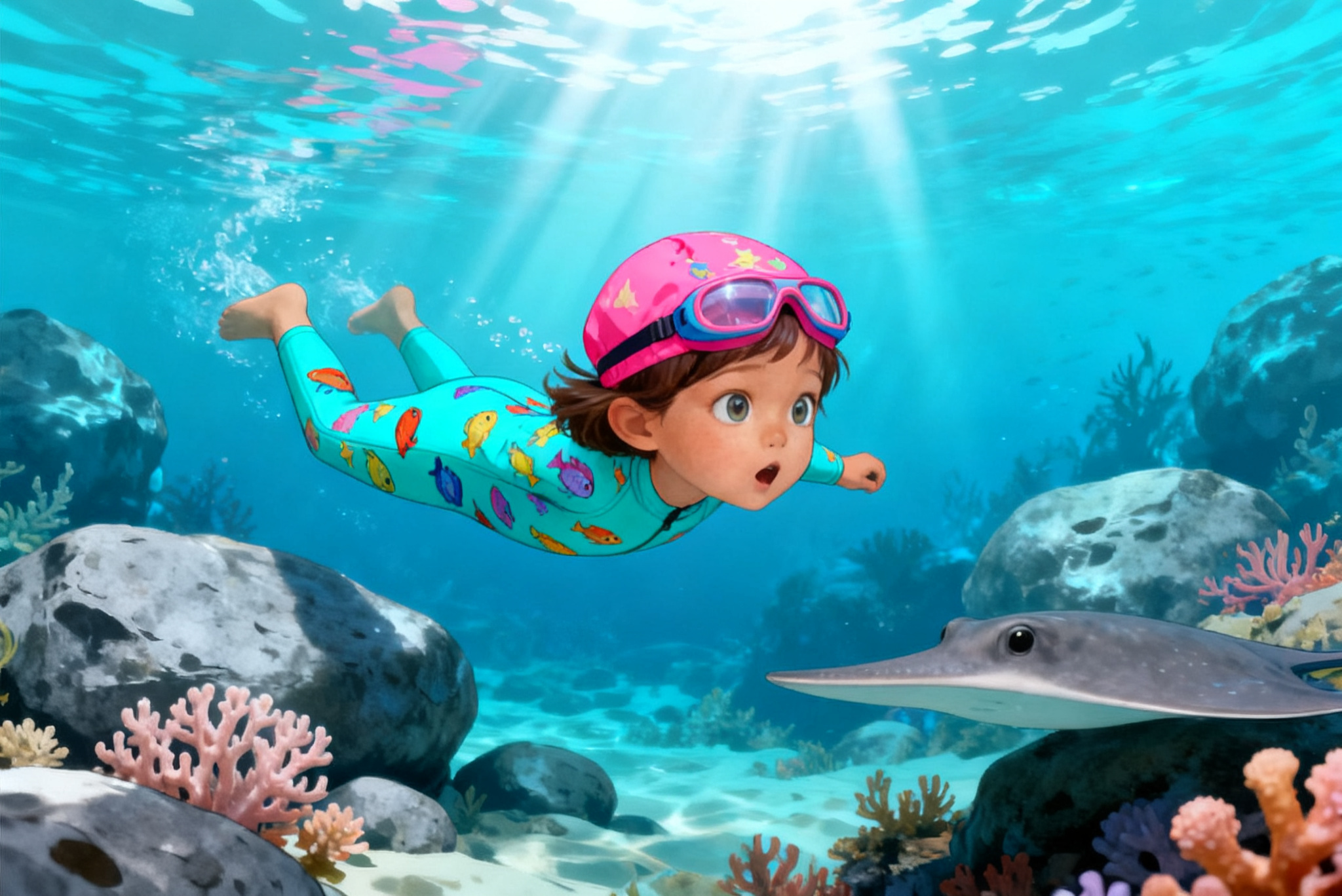 Aahana and the Hammerhead's Secret — illustration for page 3
