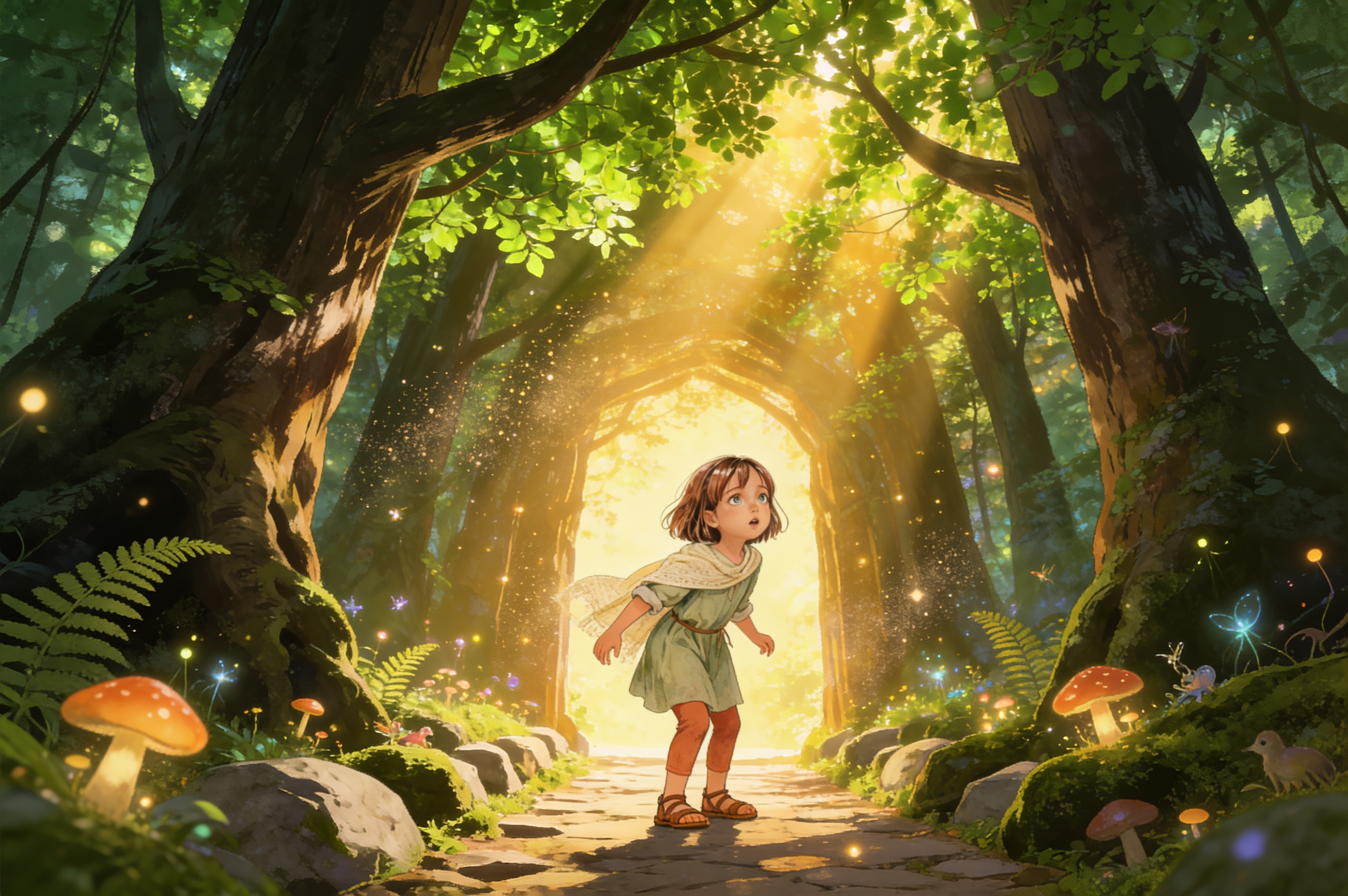 Aahana's Forest Friends — illustration for page 1