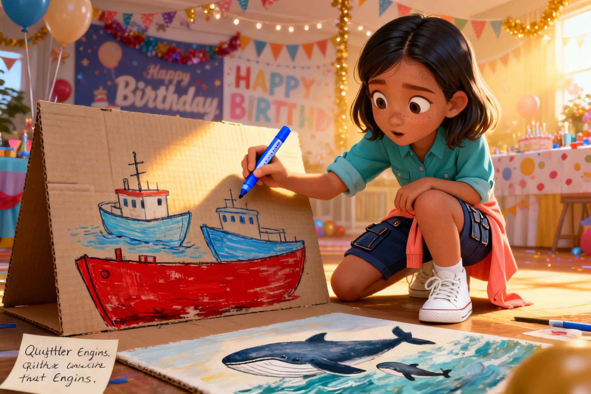 Shreya's Underwater Listening Post — illustration for page 8