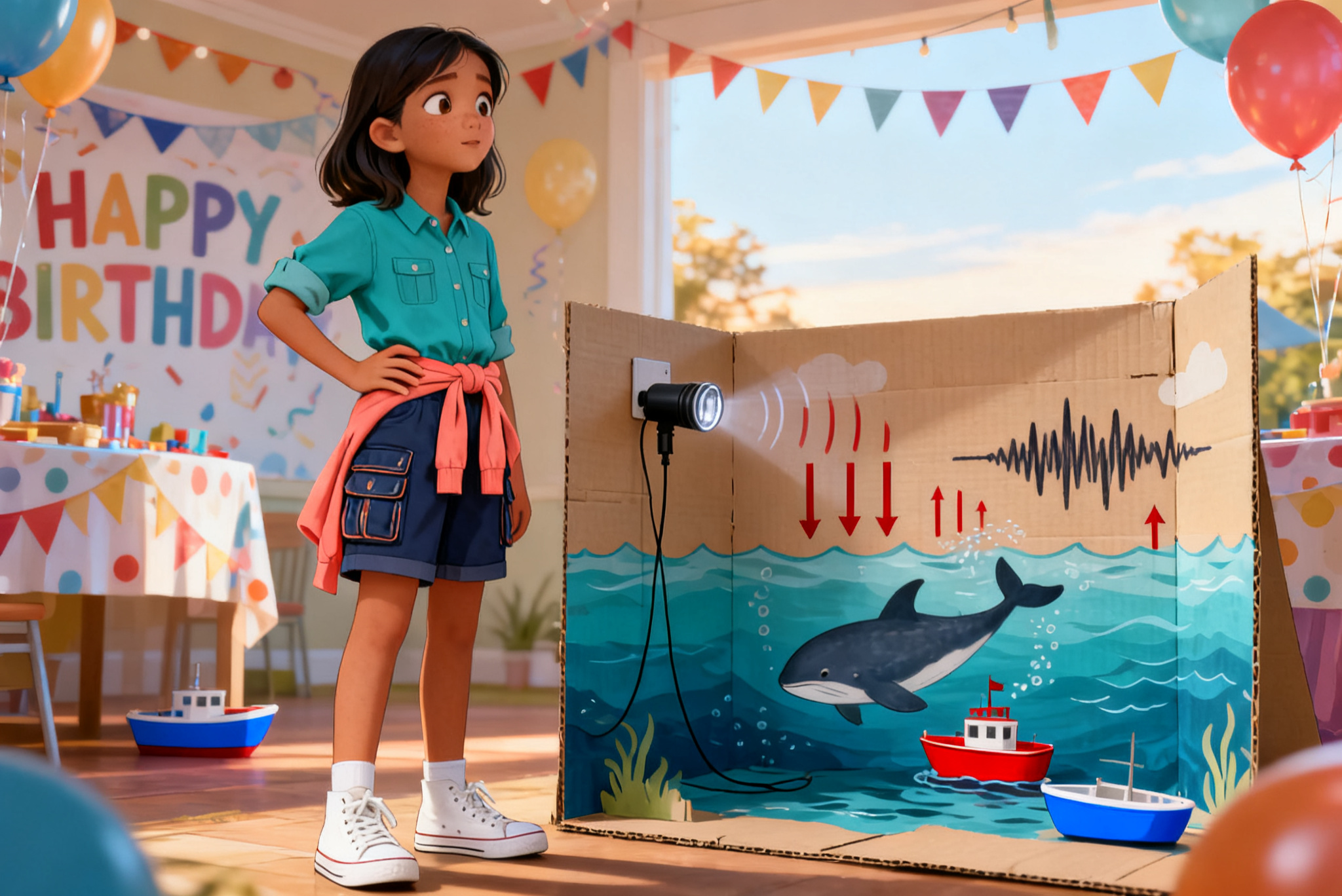 Shreya's Underwater Listening Post — illustration for page 9