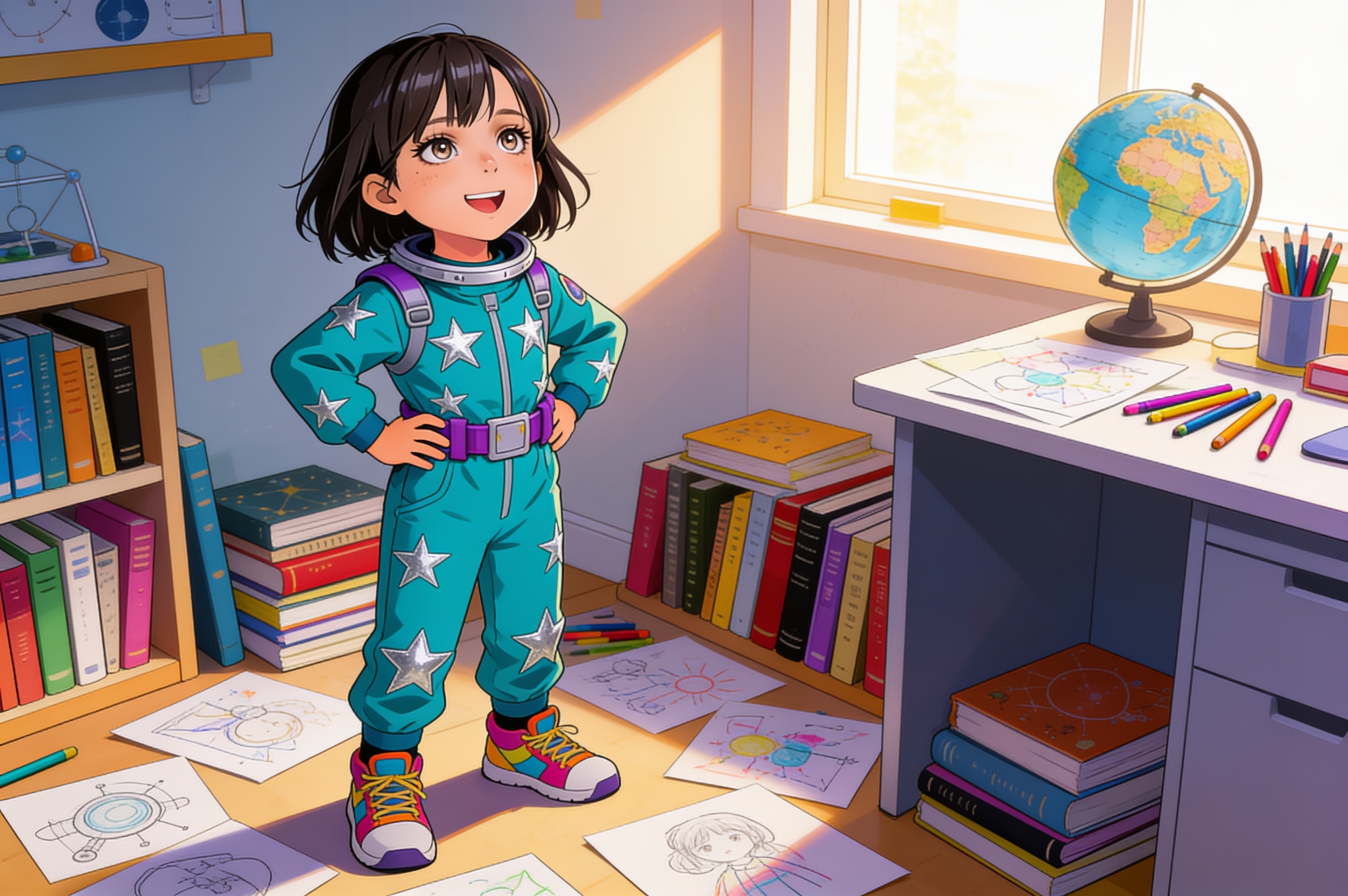 Aahana's Space Adventure — illustration for page 3