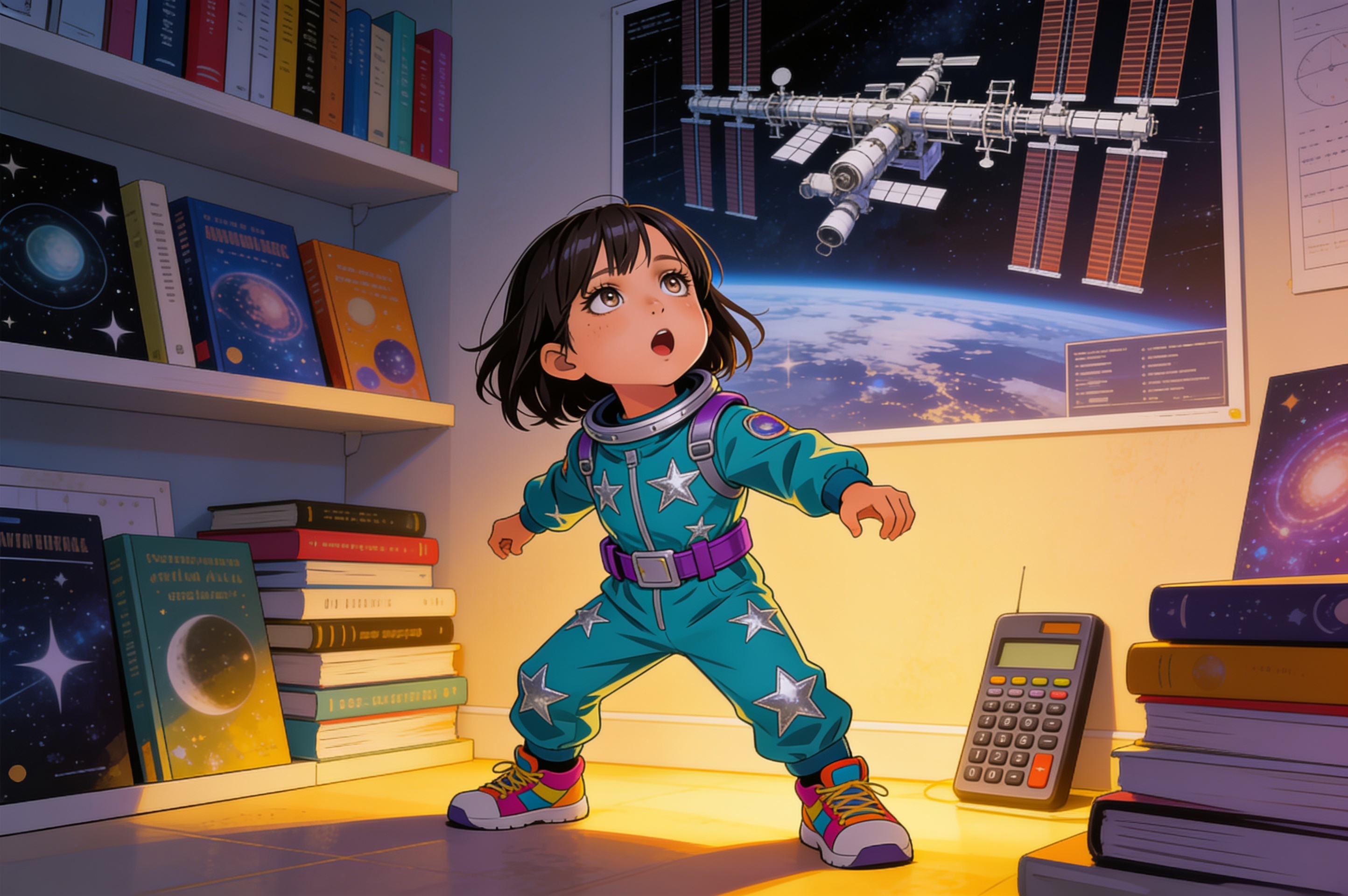 Aahana's Space Adventure — illustration for page 5
