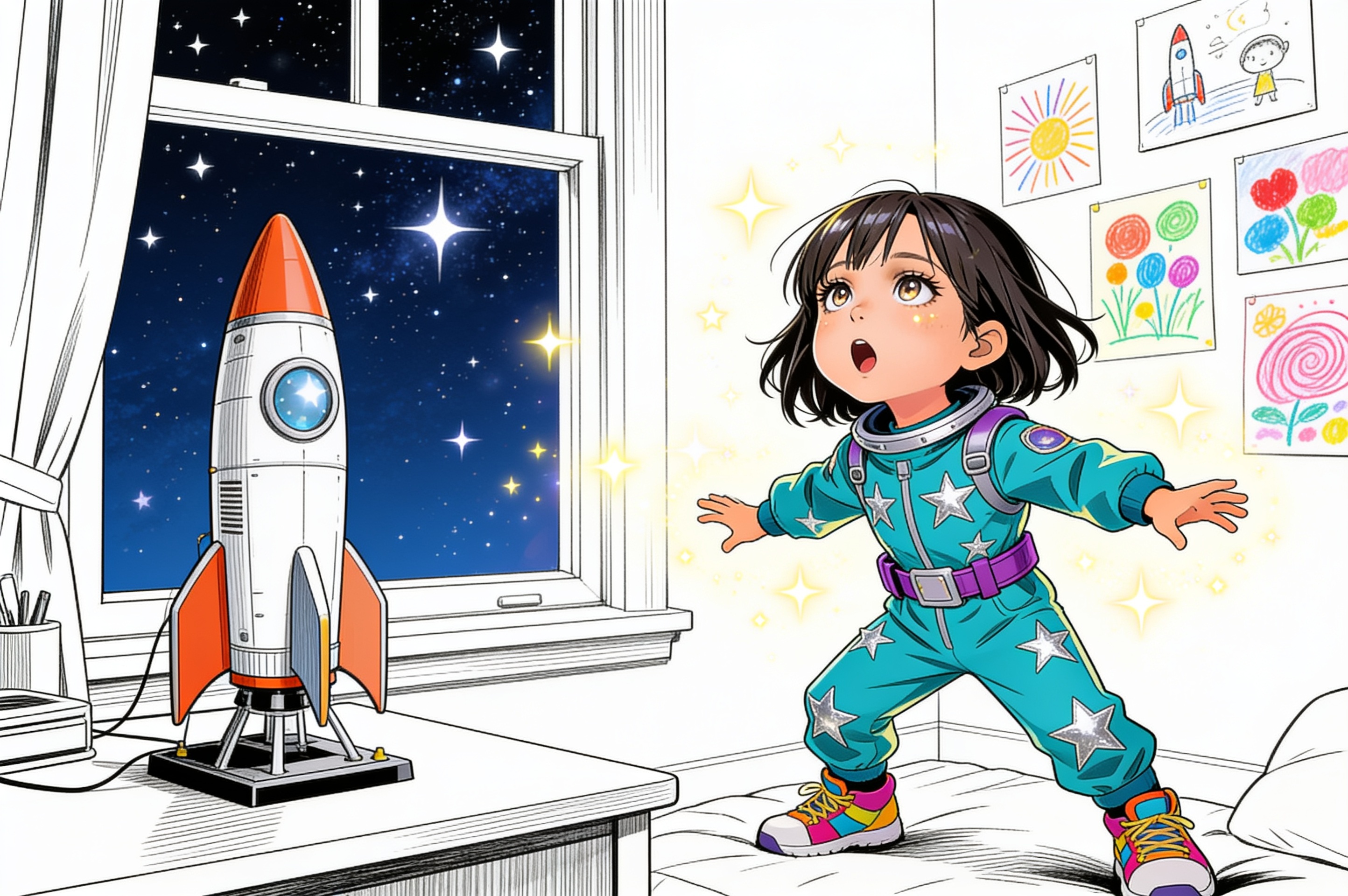 Aahana's Space Adventure — illustration for page 7