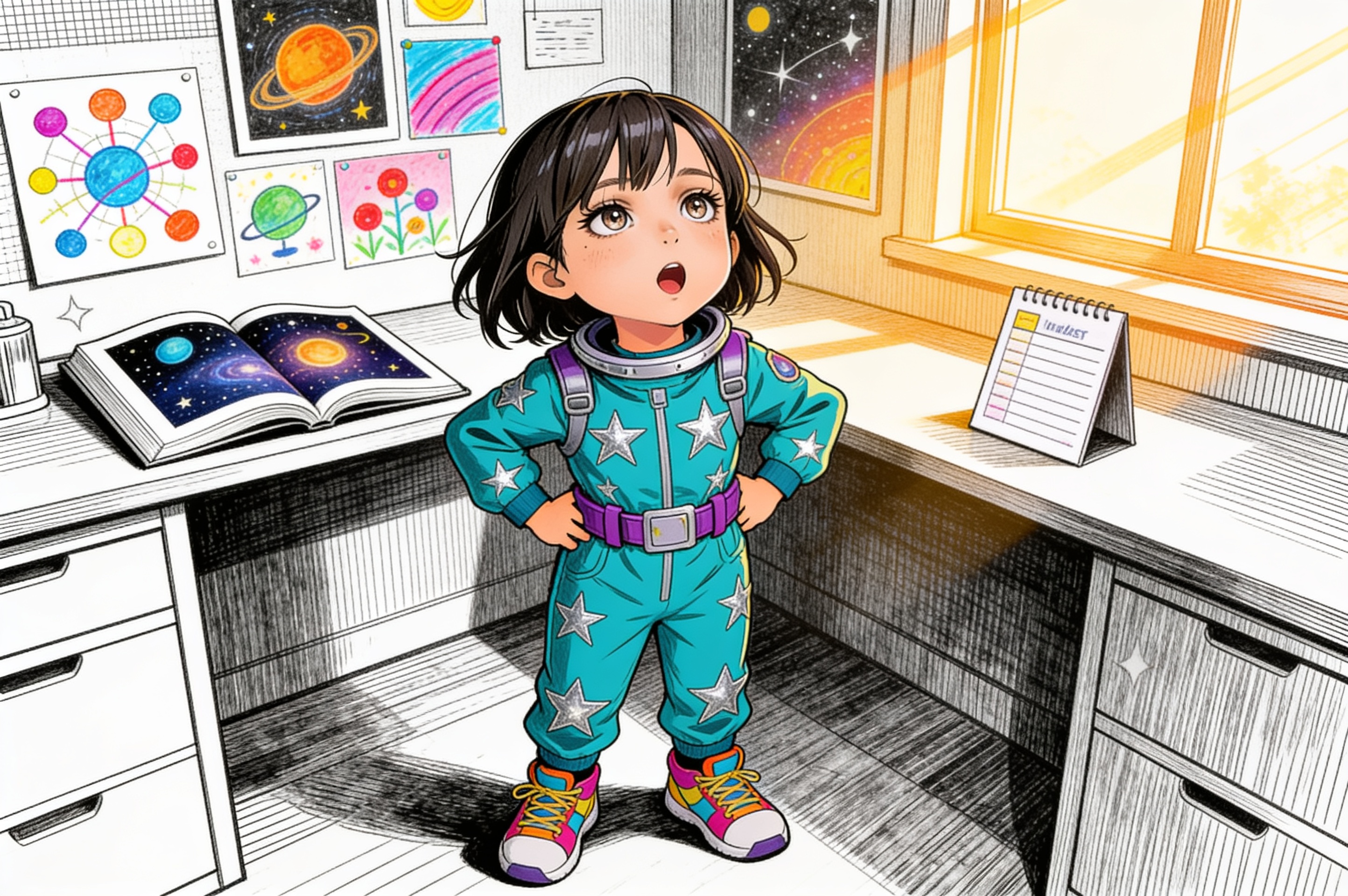 Aahana's Space Adventure — illustration for page 8