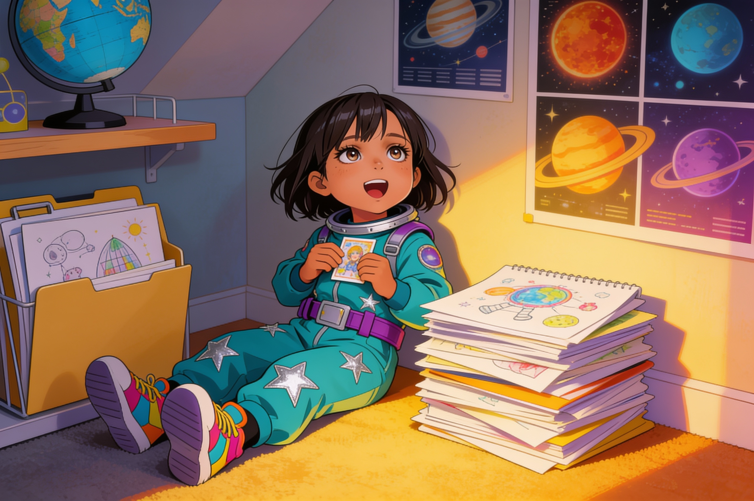 Aahana's Space Adventure — illustration for page 9