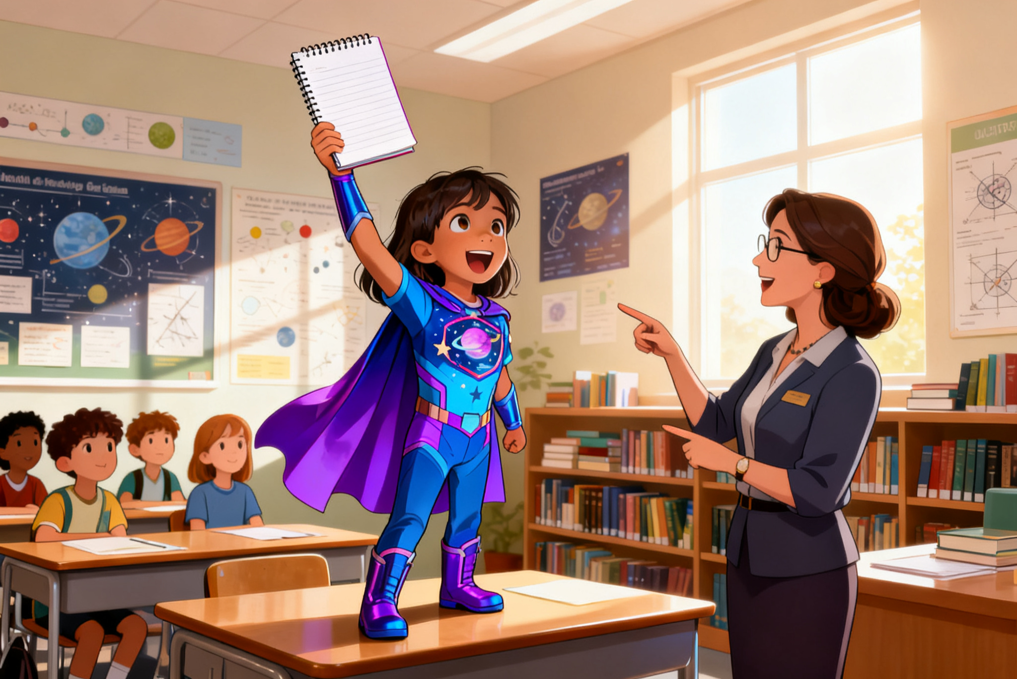 Shreya and the Hexagon Mystery — illustration for page 9