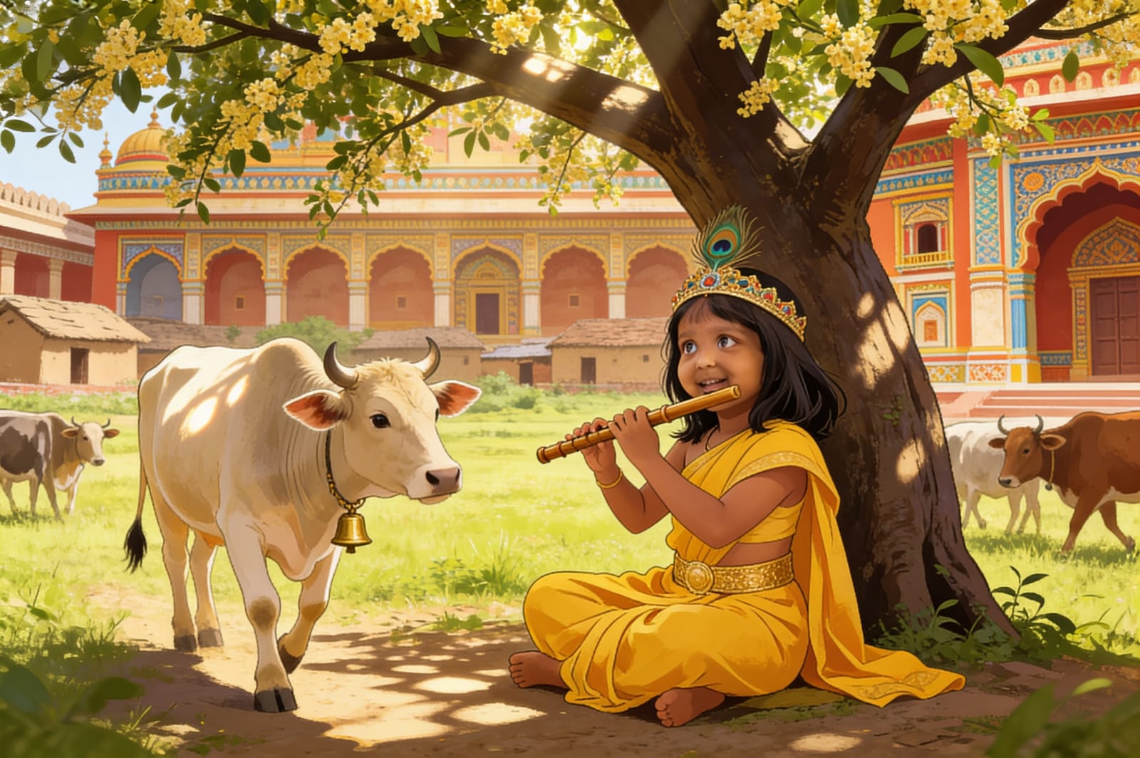 Aahana becomes the Little Krishna — illustration for page 6