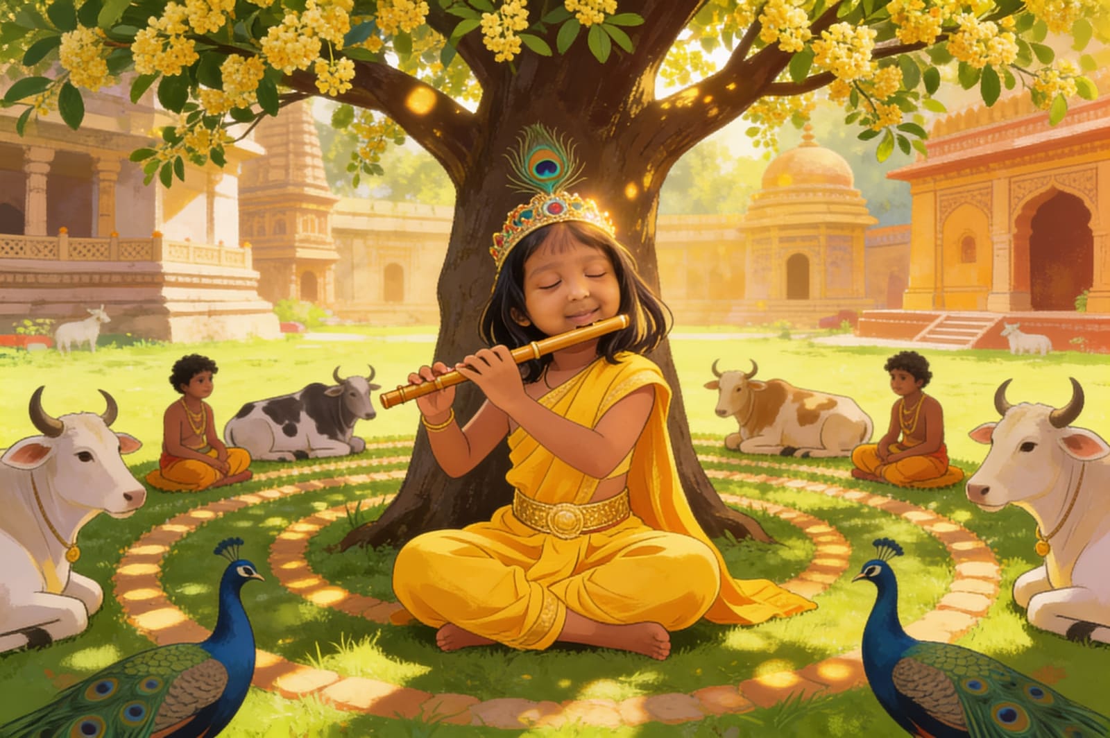 Aahana becomes the Little Krishna — illustration for page 10