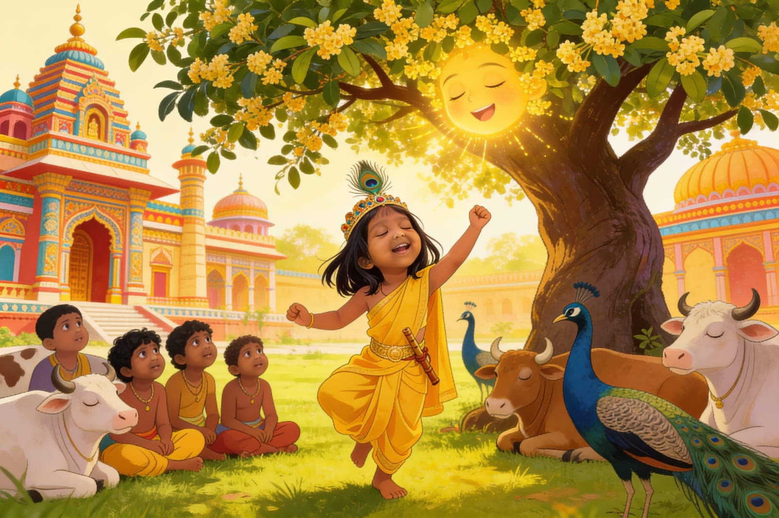 Aahana becomes the Little Krishna — illustration for page 12