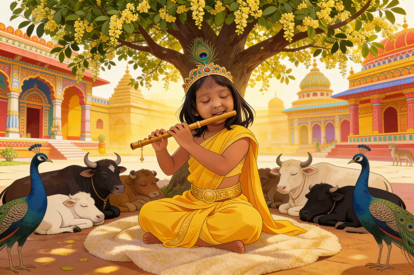 Aahana becomes the Little Krishna — illustration for page 13