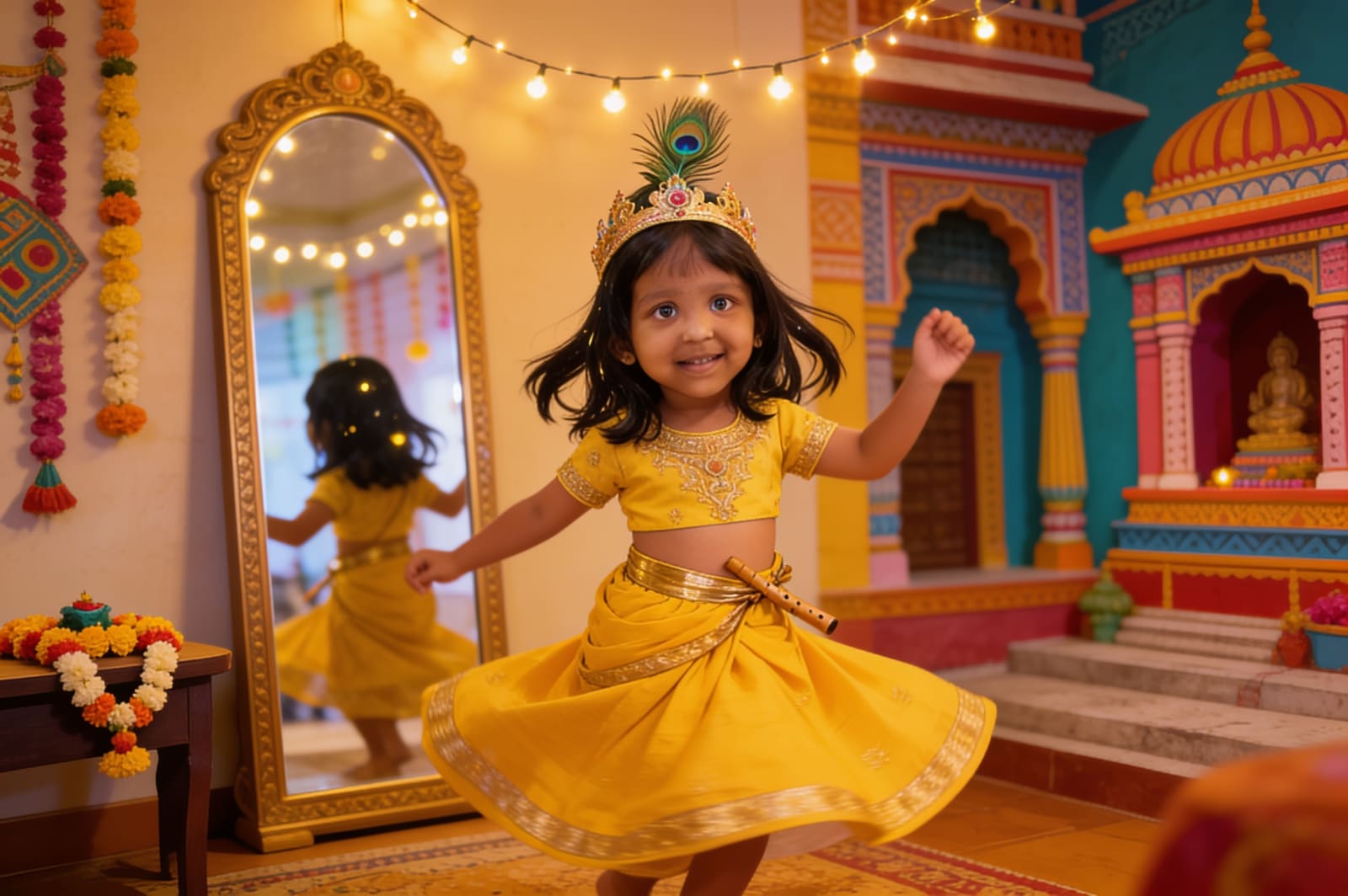 Aahana's Janmashtami Adventure — illustration for page 1