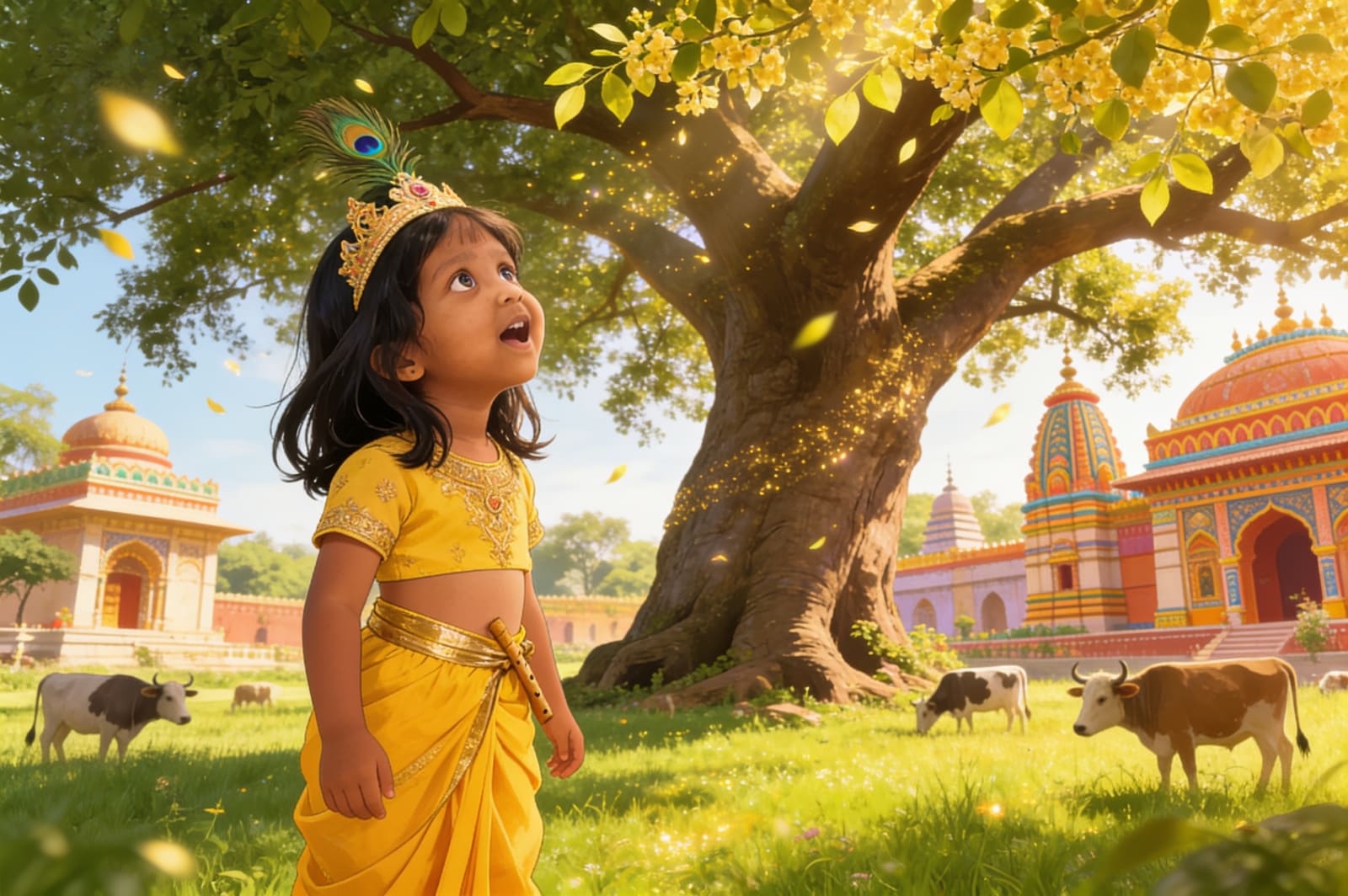 Aahana's Janmashtami Adventure — illustration for page 3