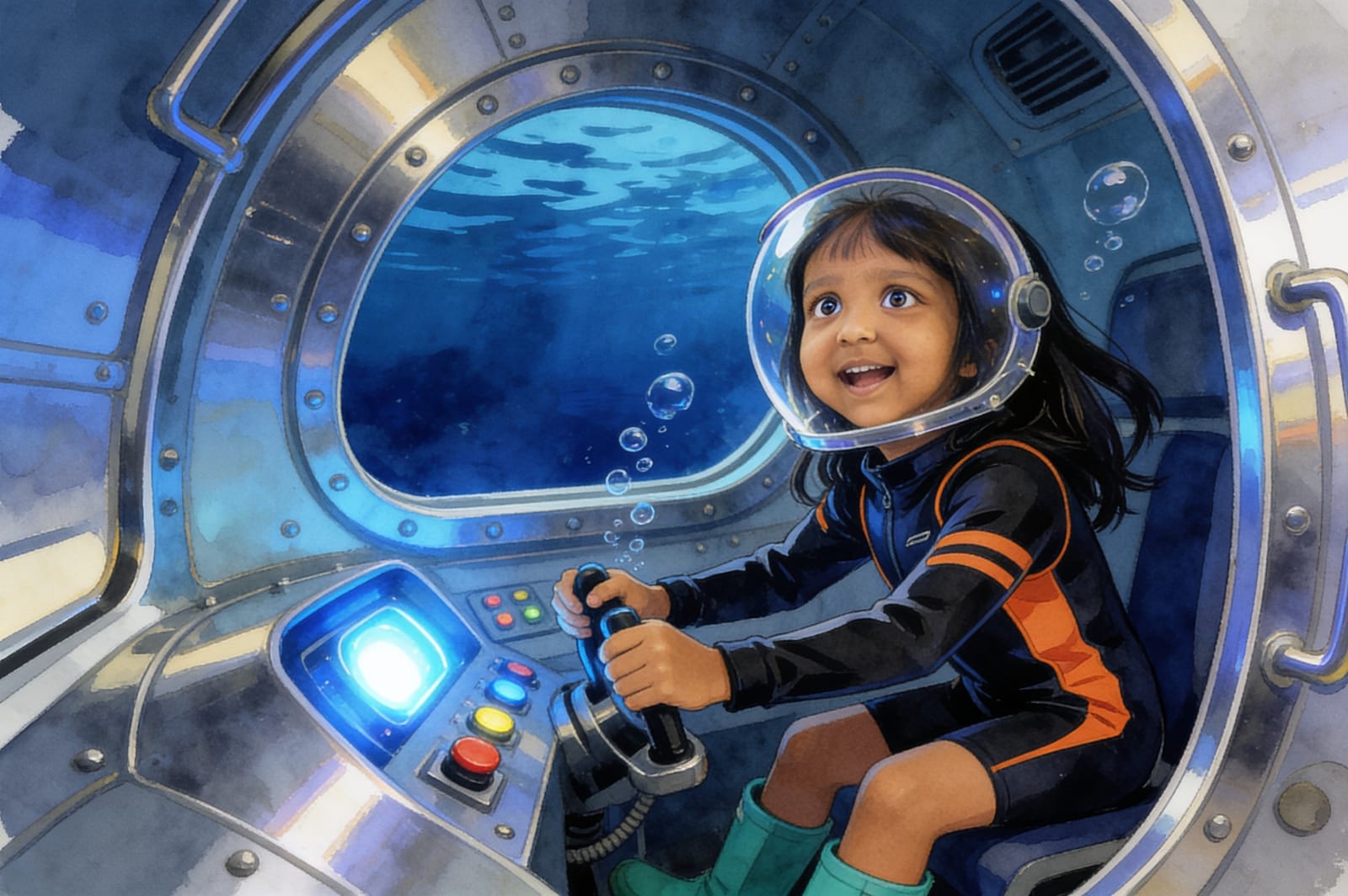 Aahana's Deep-Sea Expedition — illustration for page 1