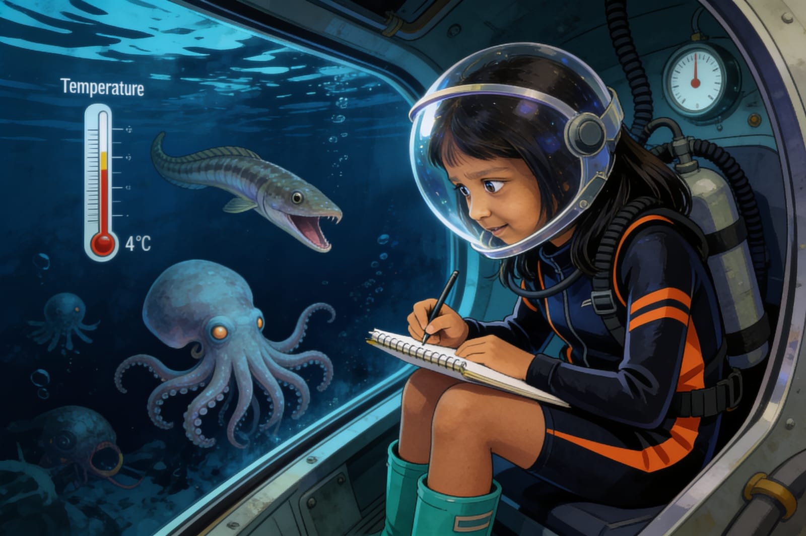 Aahana's Deep-Sea Expedition — illustration for page 6