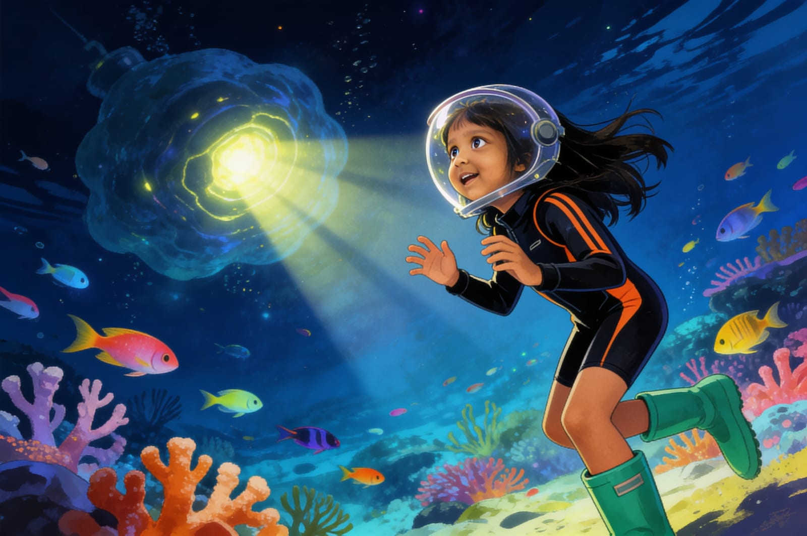 Aahana's Deep-Sea Expedition — illustration for page 10