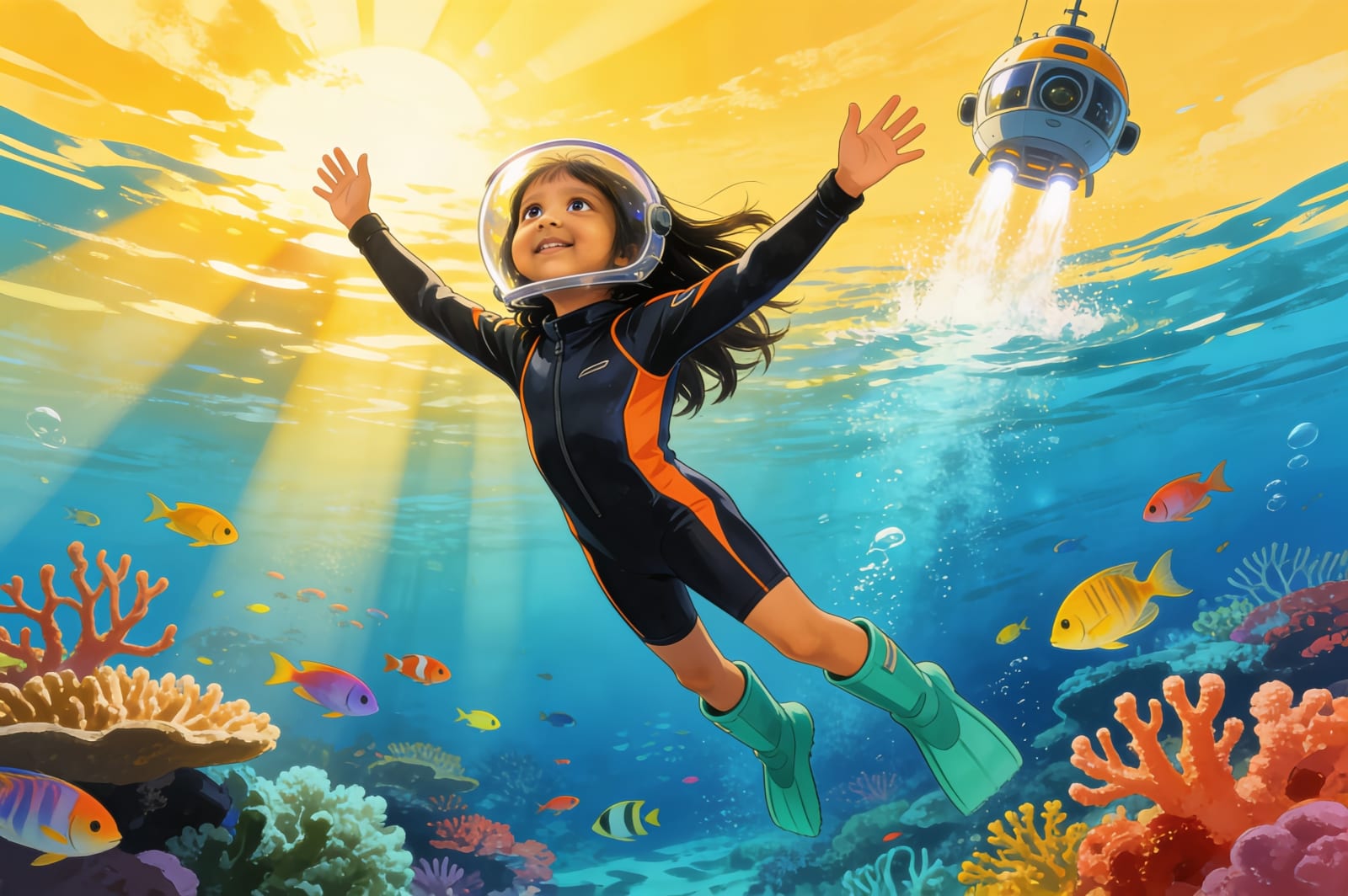 Aahana's Deep-Sea Expedition — illustration for page 11