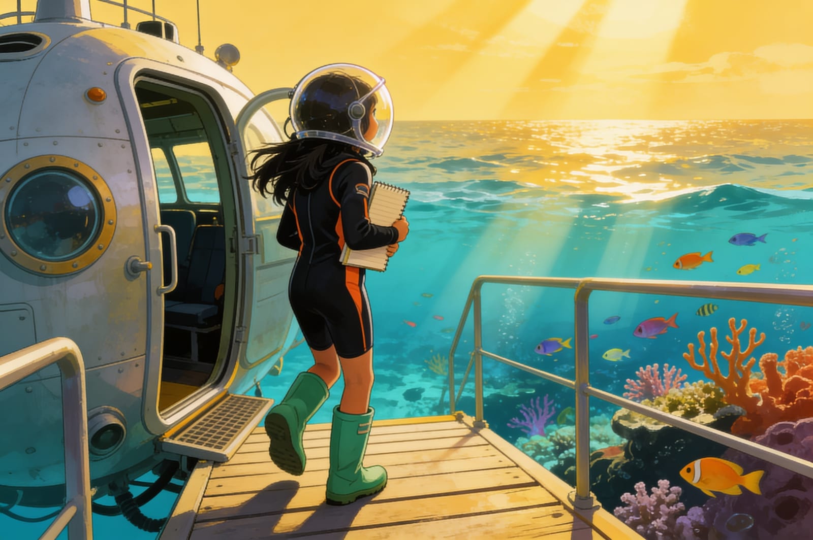 Aahana's Deep-Sea Expedition — illustration for page 12
