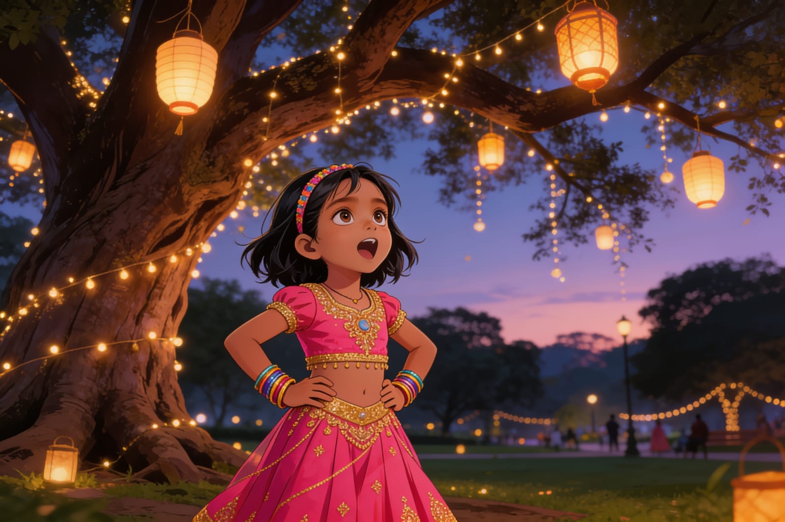 Shreya's Birthday Lantern Quest — illustration for page 6