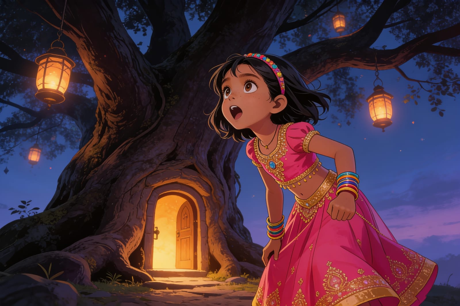 Shreya's Birthday Lantern Quest — illustration for page 7