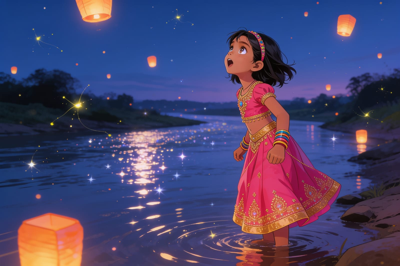 Shreya's Birthday Lantern Quest — illustration for page 9