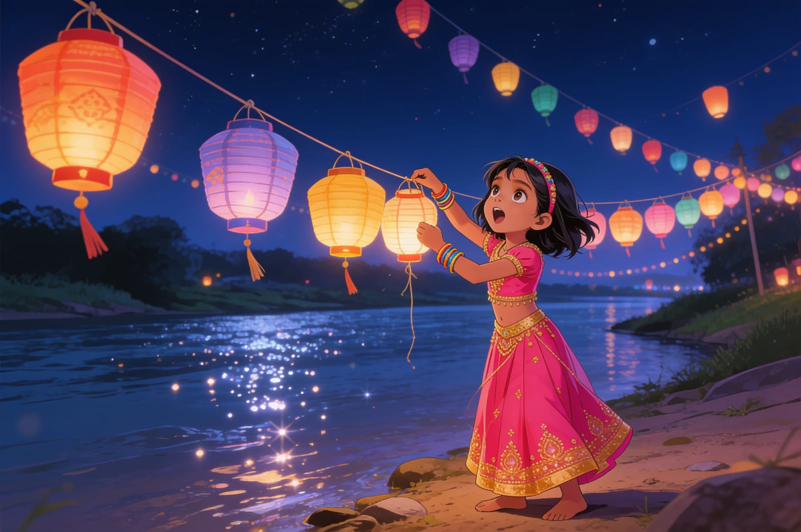 Shreya's Birthday Lantern Quest — illustration for page 10