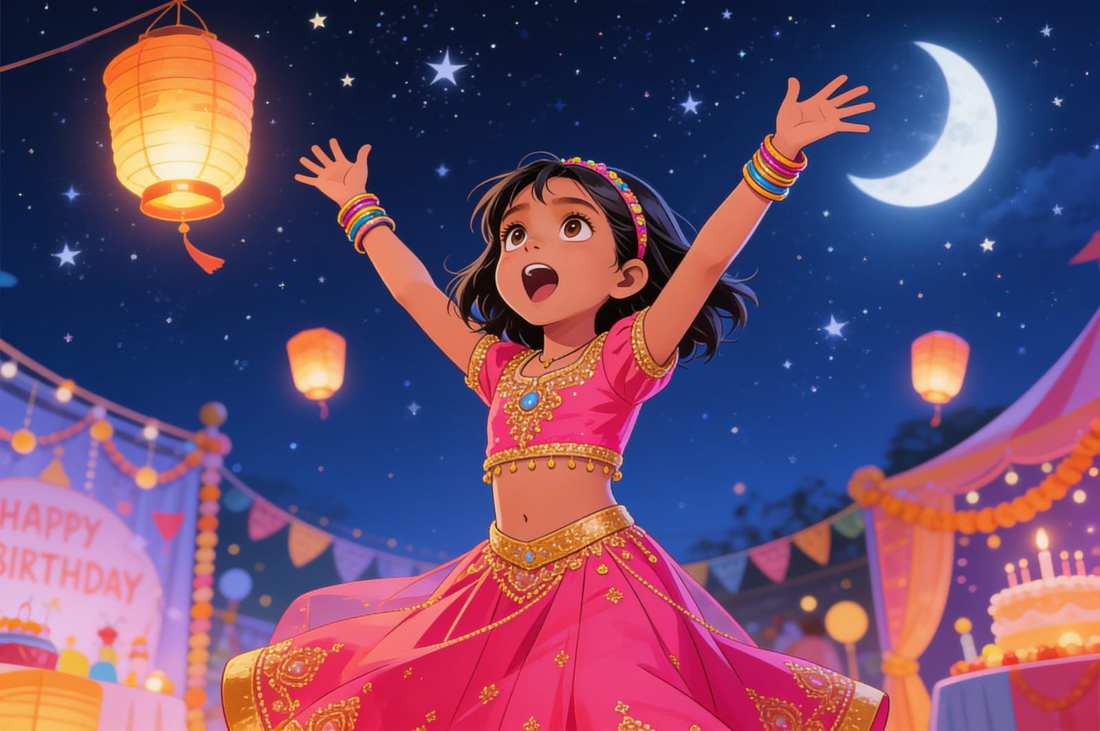 Shreya's Birthday Lantern Quest — illustration for page 12