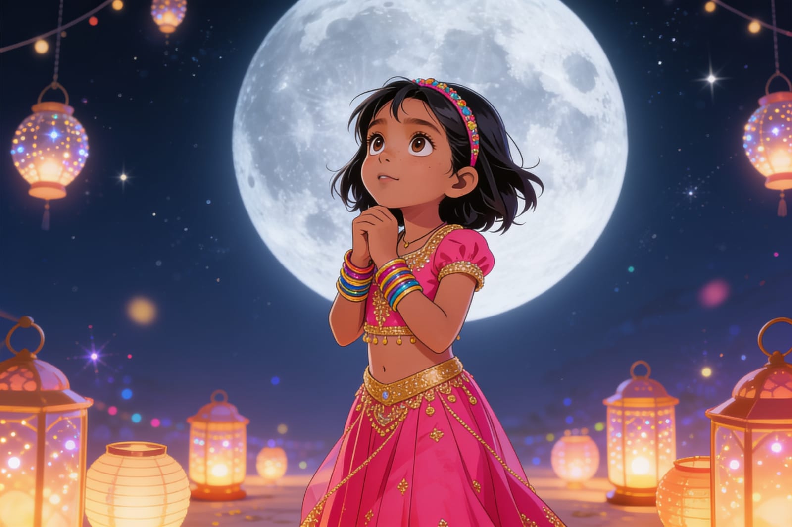 Shreya's Birthday Lantern Quest — illustration for page 14