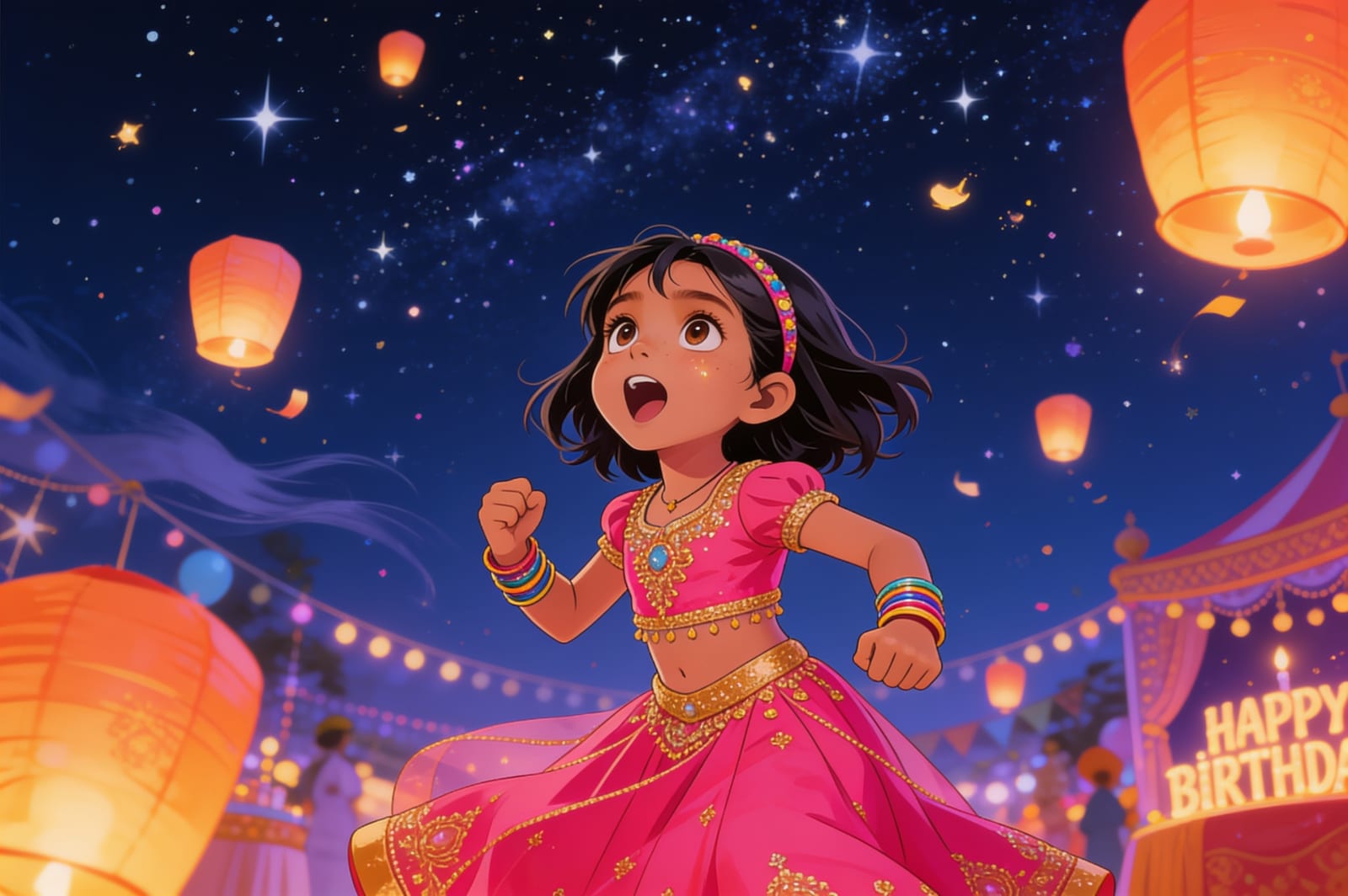 Shreya's Birthday Lantern Quest — illustration for page 16