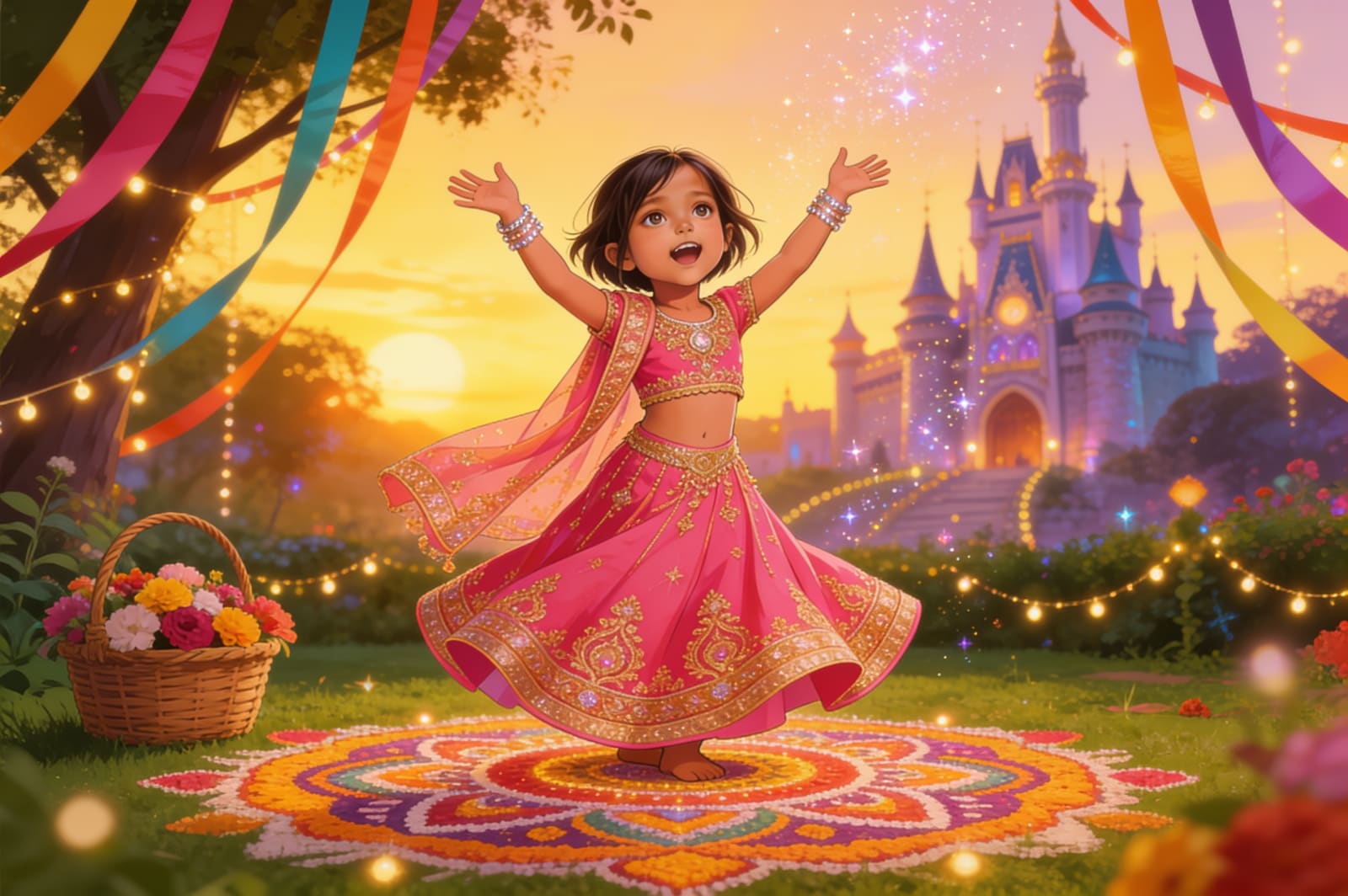 Aahana's Festival of Lights — illustration for page 4