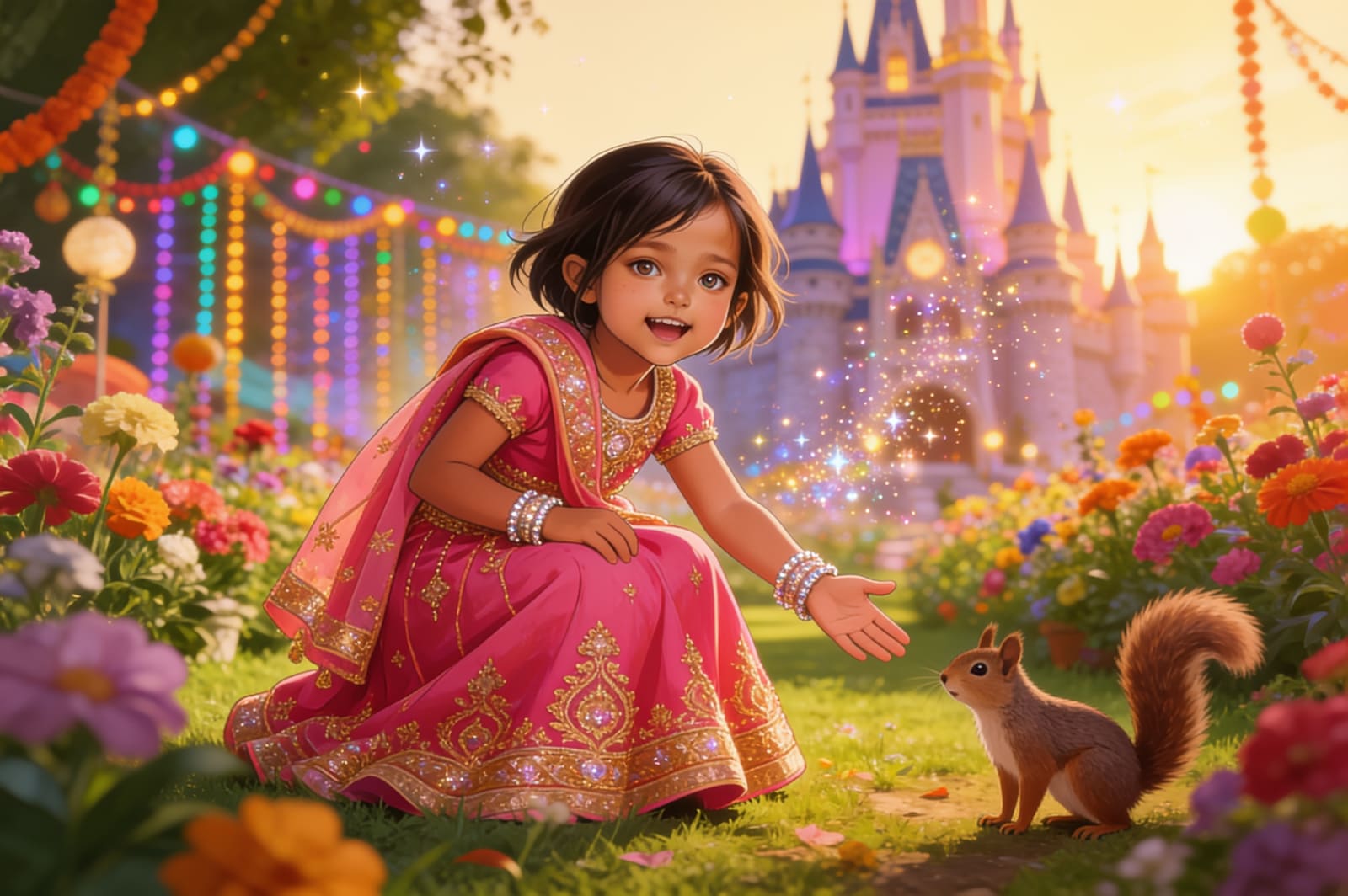 Aahana's Festival of Lights — illustration for page 6