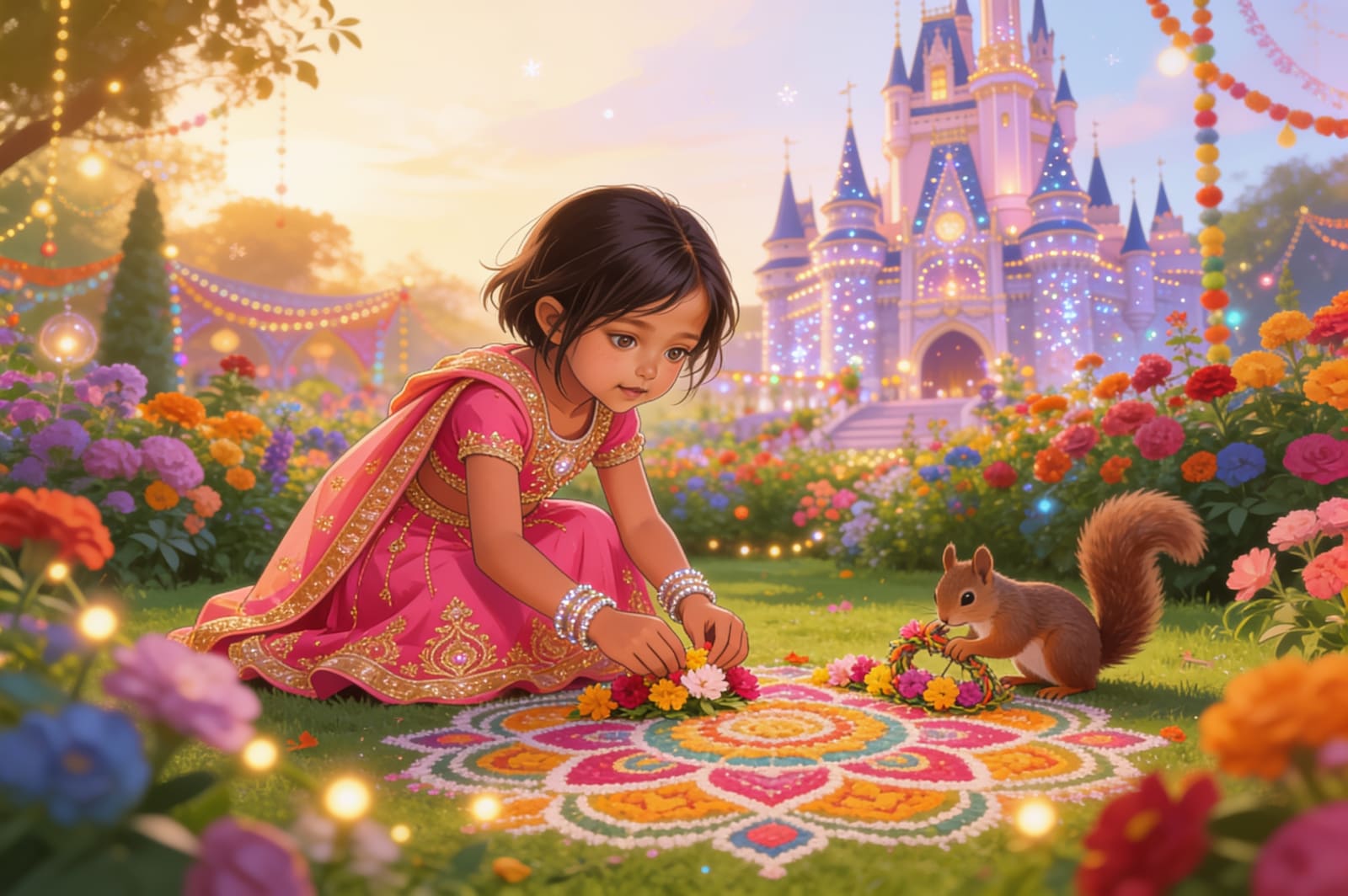 Aahana's Festival of Lights — illustration for page 9