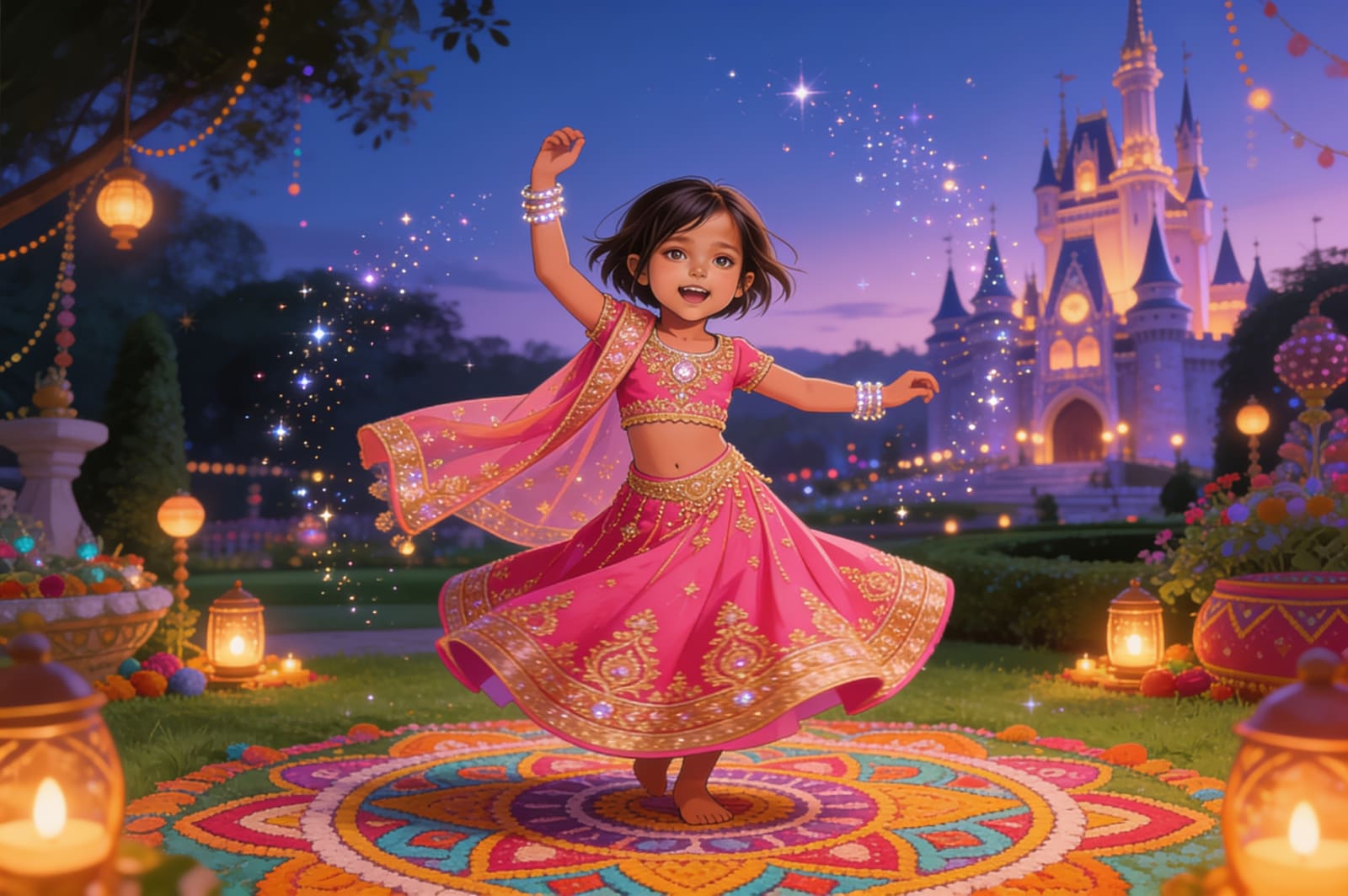 Aahana's Festival of Lights — illustration for page 12