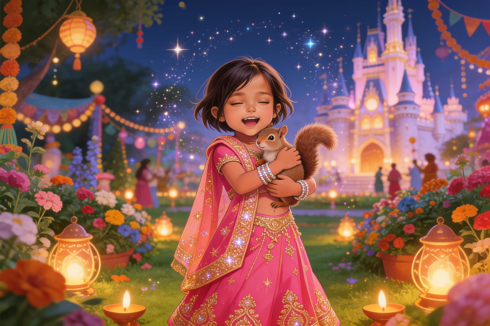 Aahana's Festival of Lights — illustration for page 14