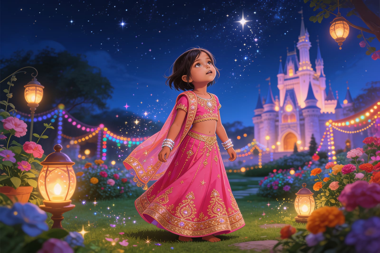 Aahana's Festival of Lights — illustration for page 16