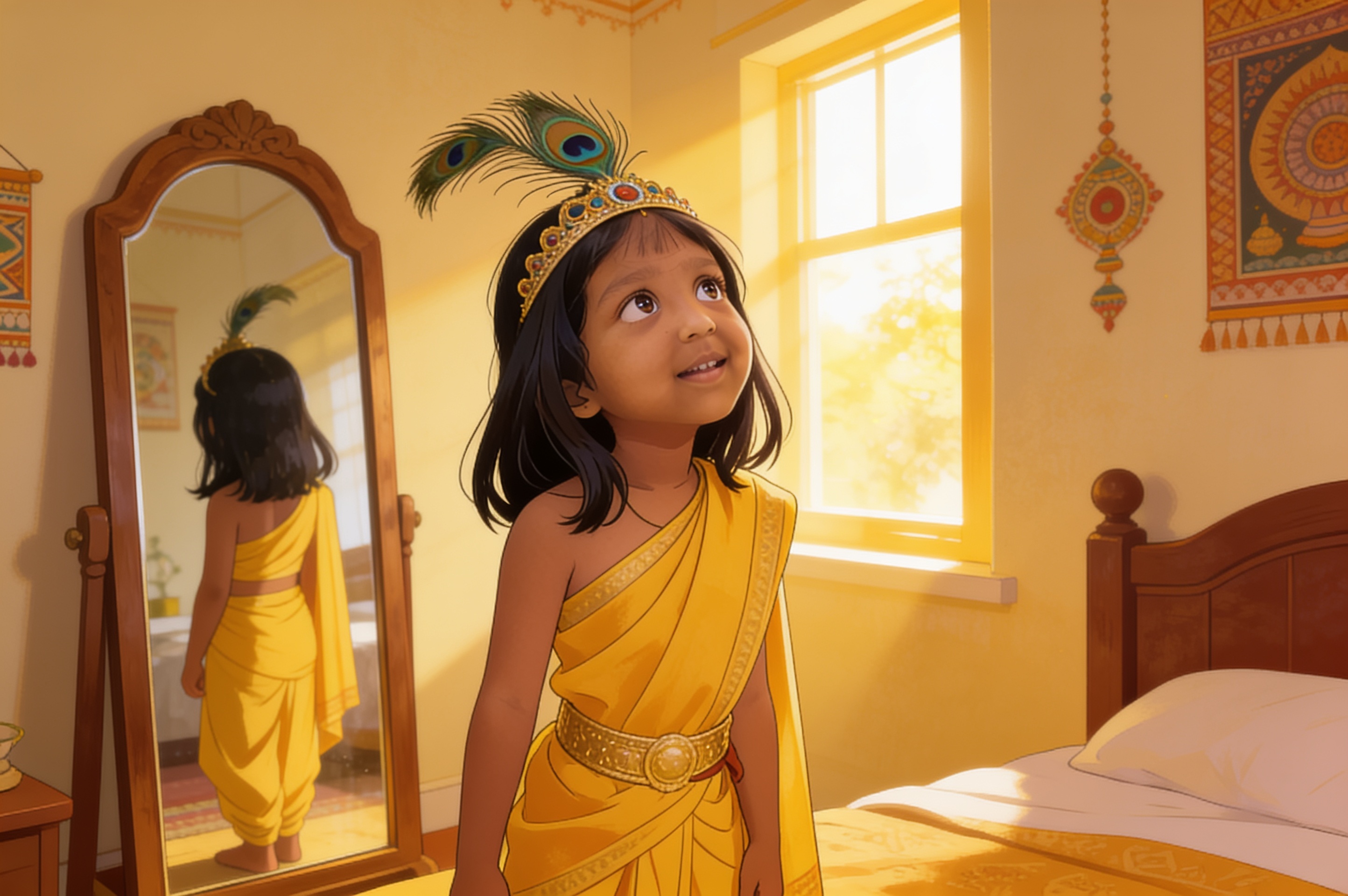 Aahana becomes the Little Krishna — illustration for page 15