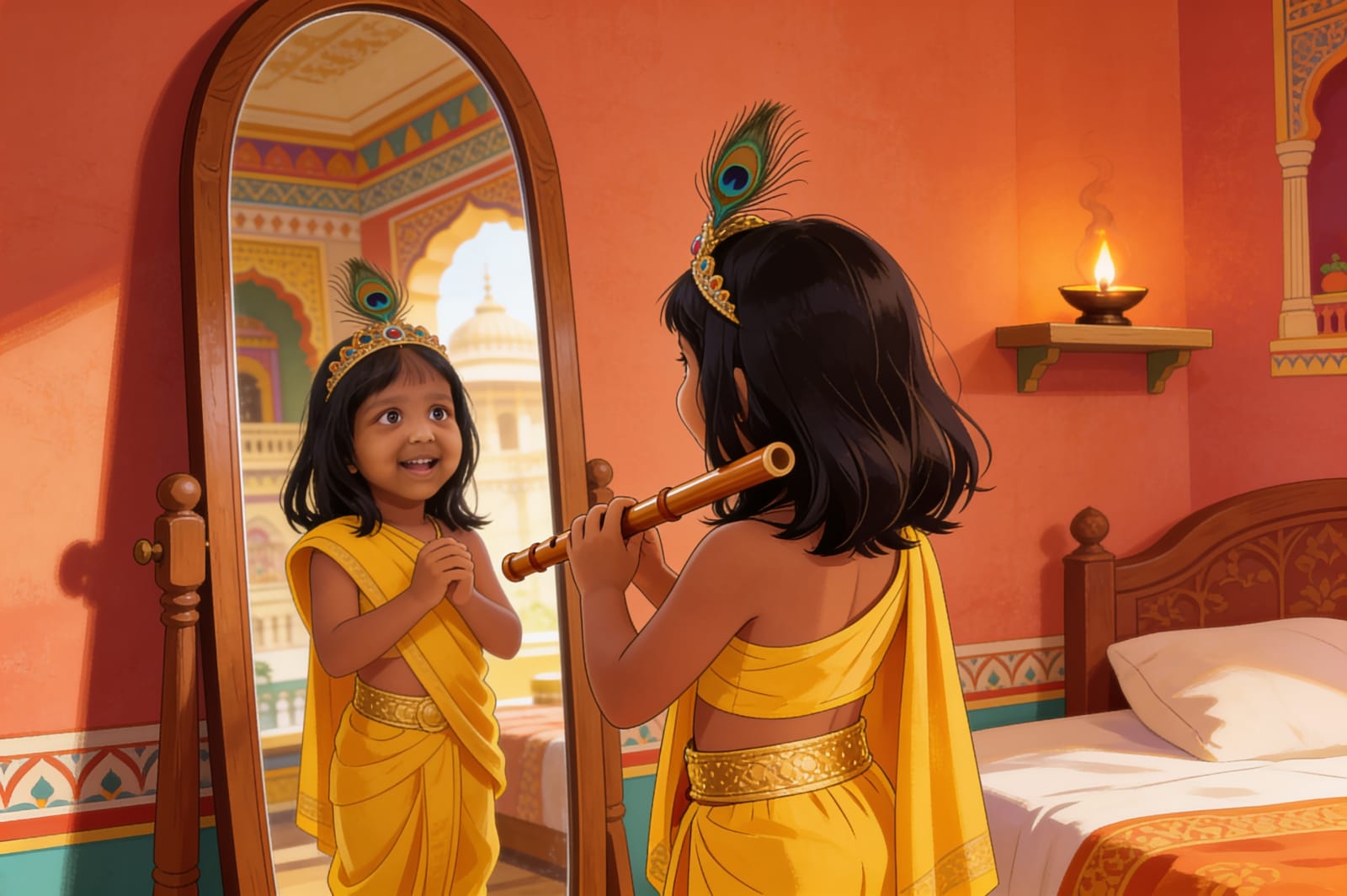 Aahana becomes the Little Krishna — illustration for page 2