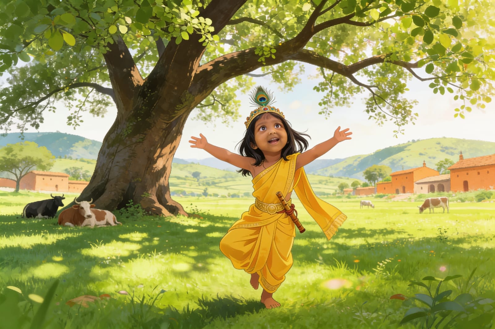 Aahana becomes the Little Krishna — illustration for page 3