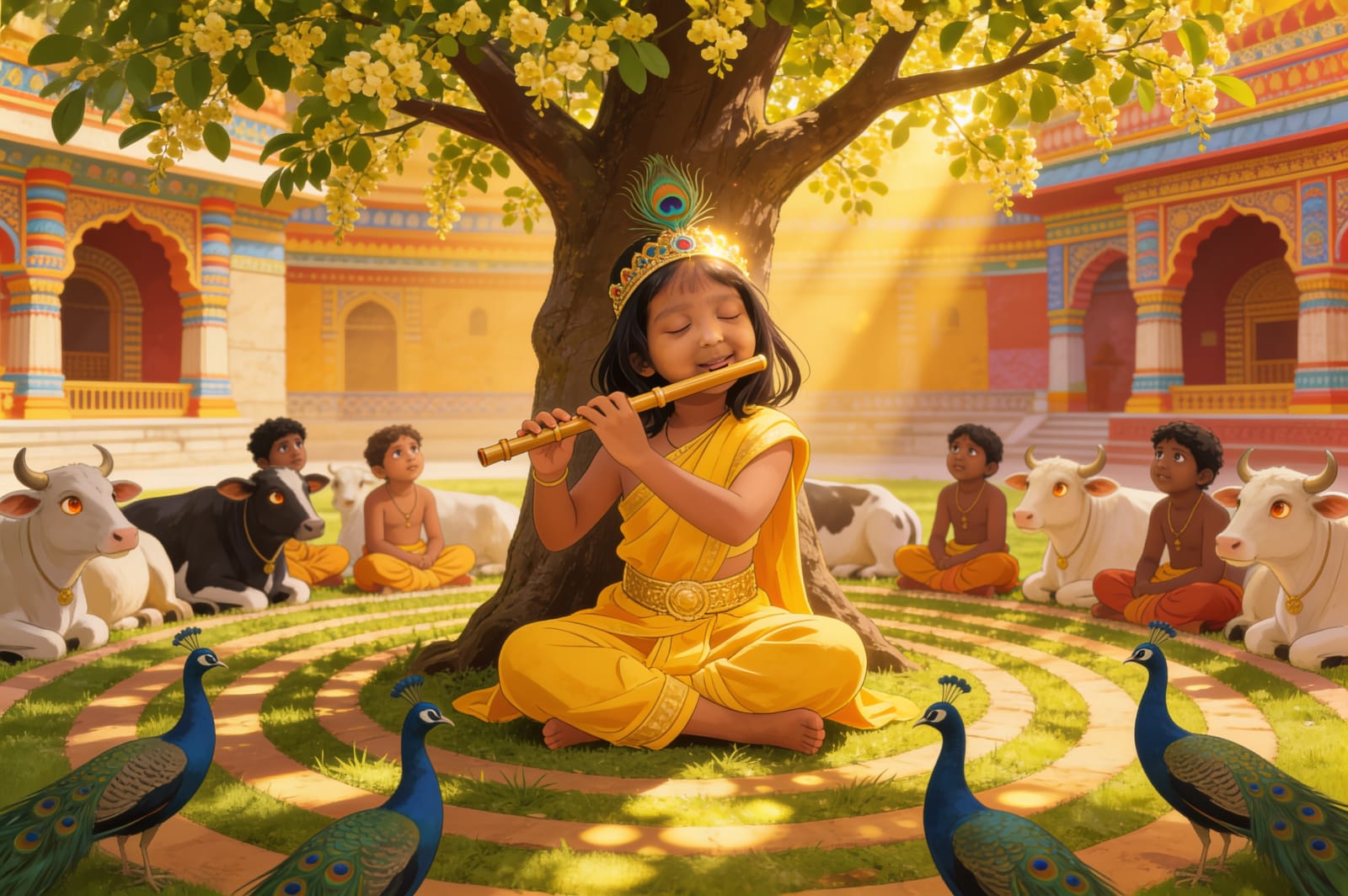 Aahana becomes the Little Krishna — illustration for page 10