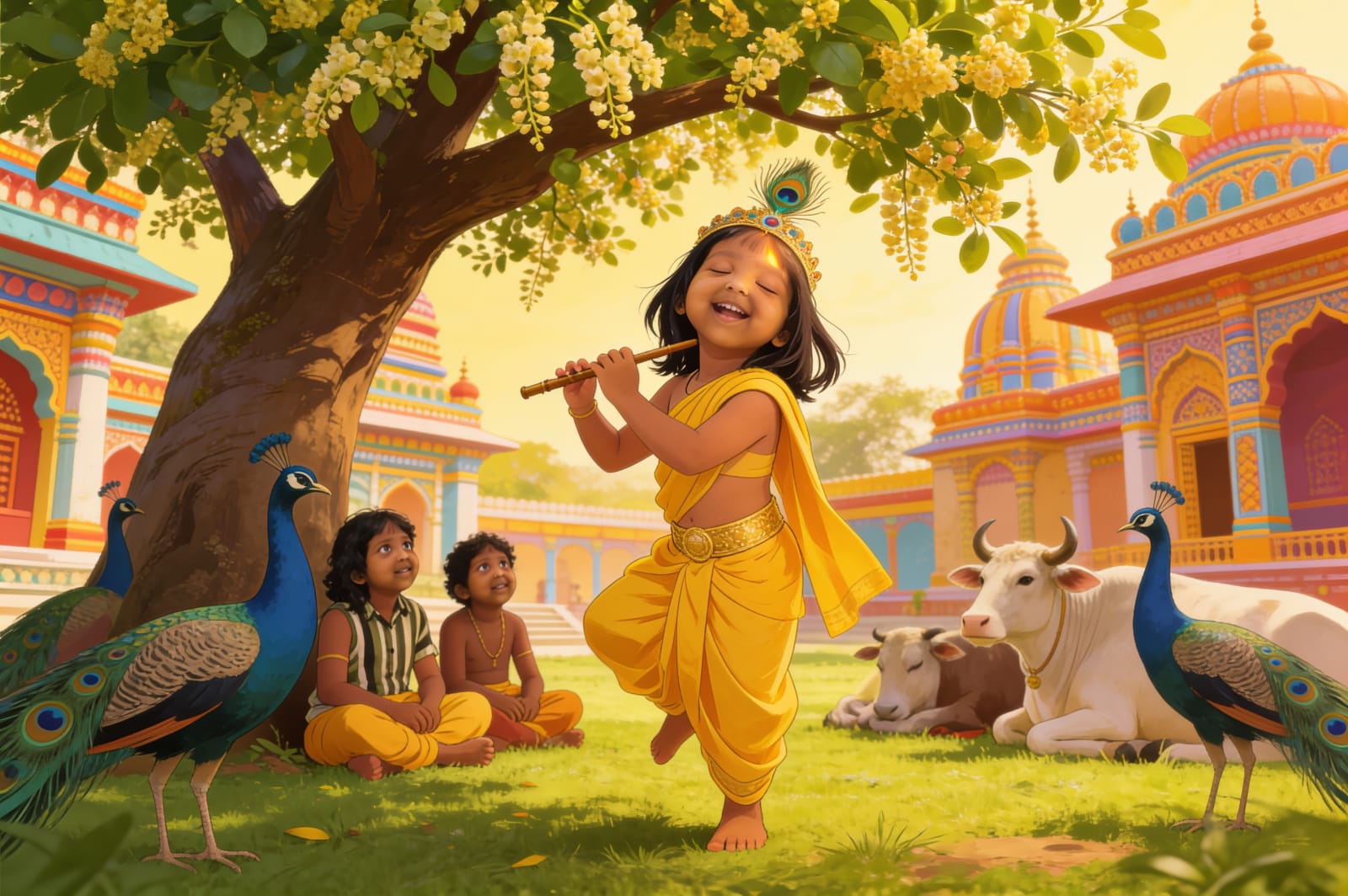 Aahana becomes the Little Krishna — illustration for page 12