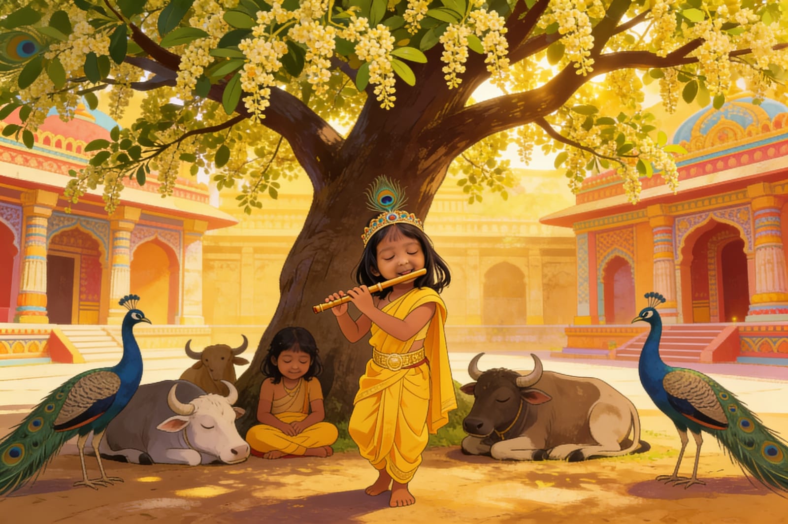 Aahana becomes the Little Krishna — illustration for page 13